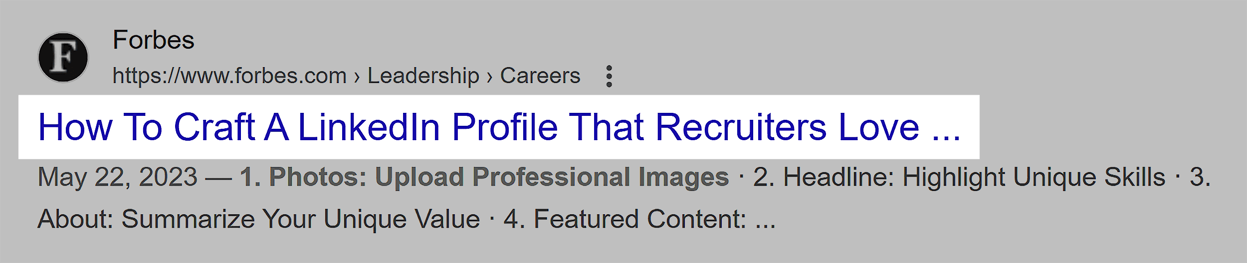Forbes – Truncated Title tag Forbes – Truncated Title tag