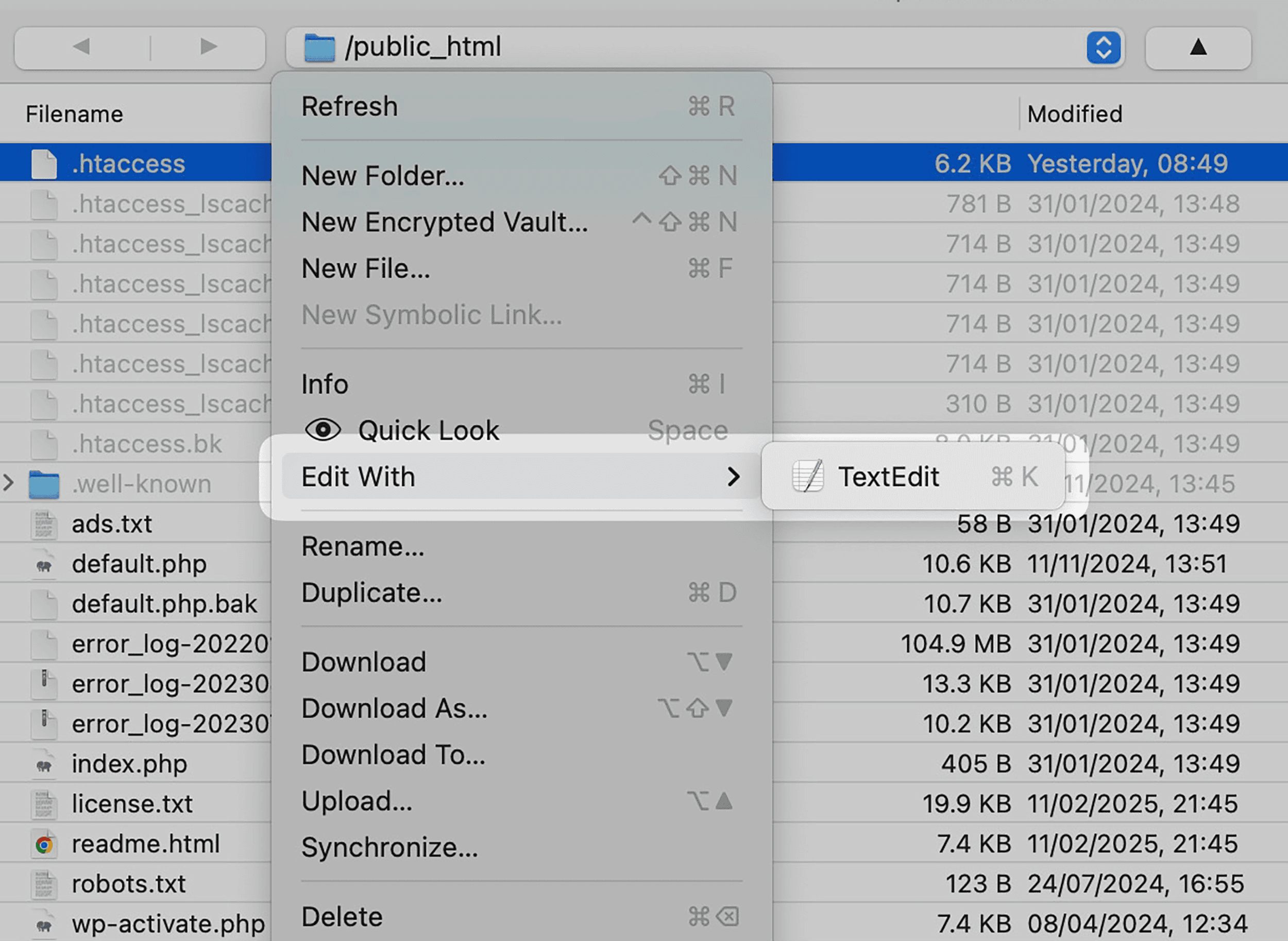FTP Protocol – Edit With FTP Protocol – Edit With