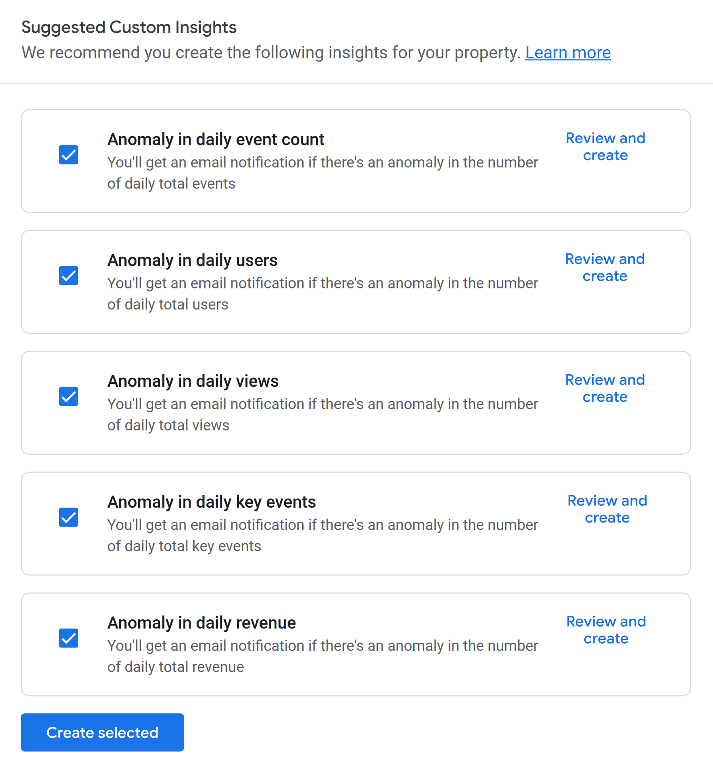 GA – Create Custom Insight GA – Create Custom Insight