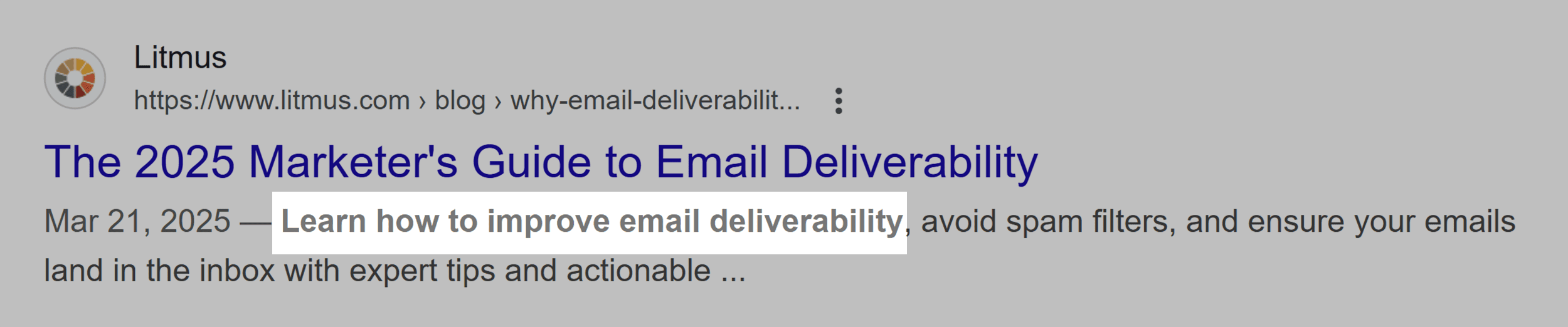 Google bolds terms in description Google bolds terms in description