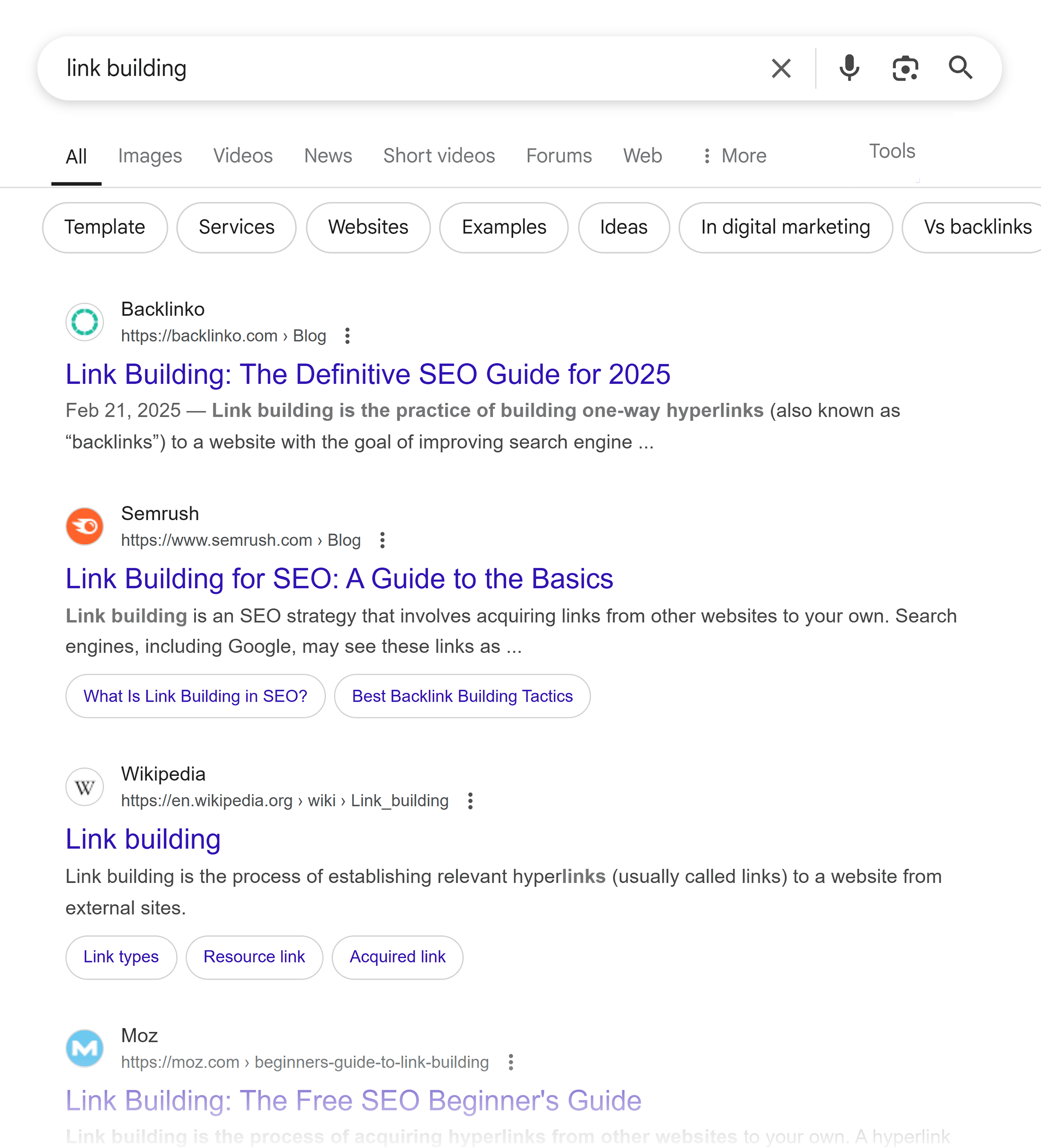 Google SERP – Link Building Google SERP – Link Building