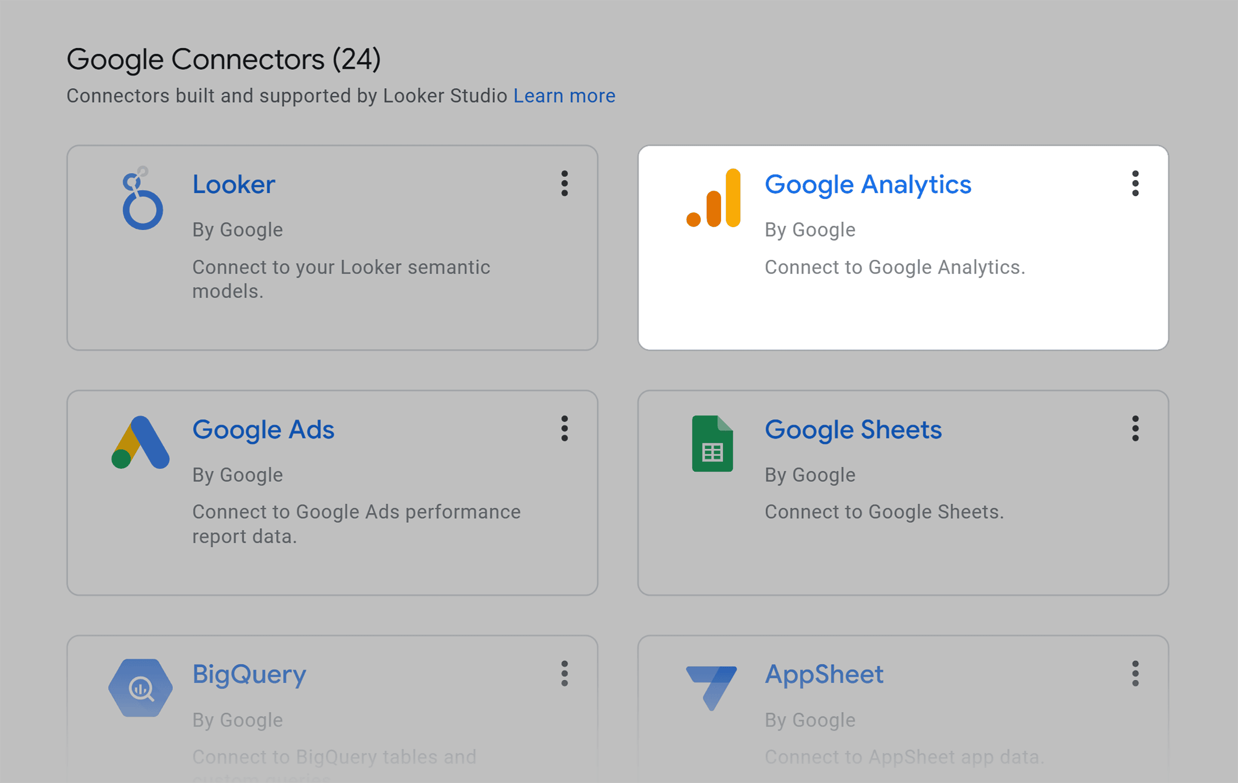 Looker Studio – Data Sources Looker Studio – Data Sources