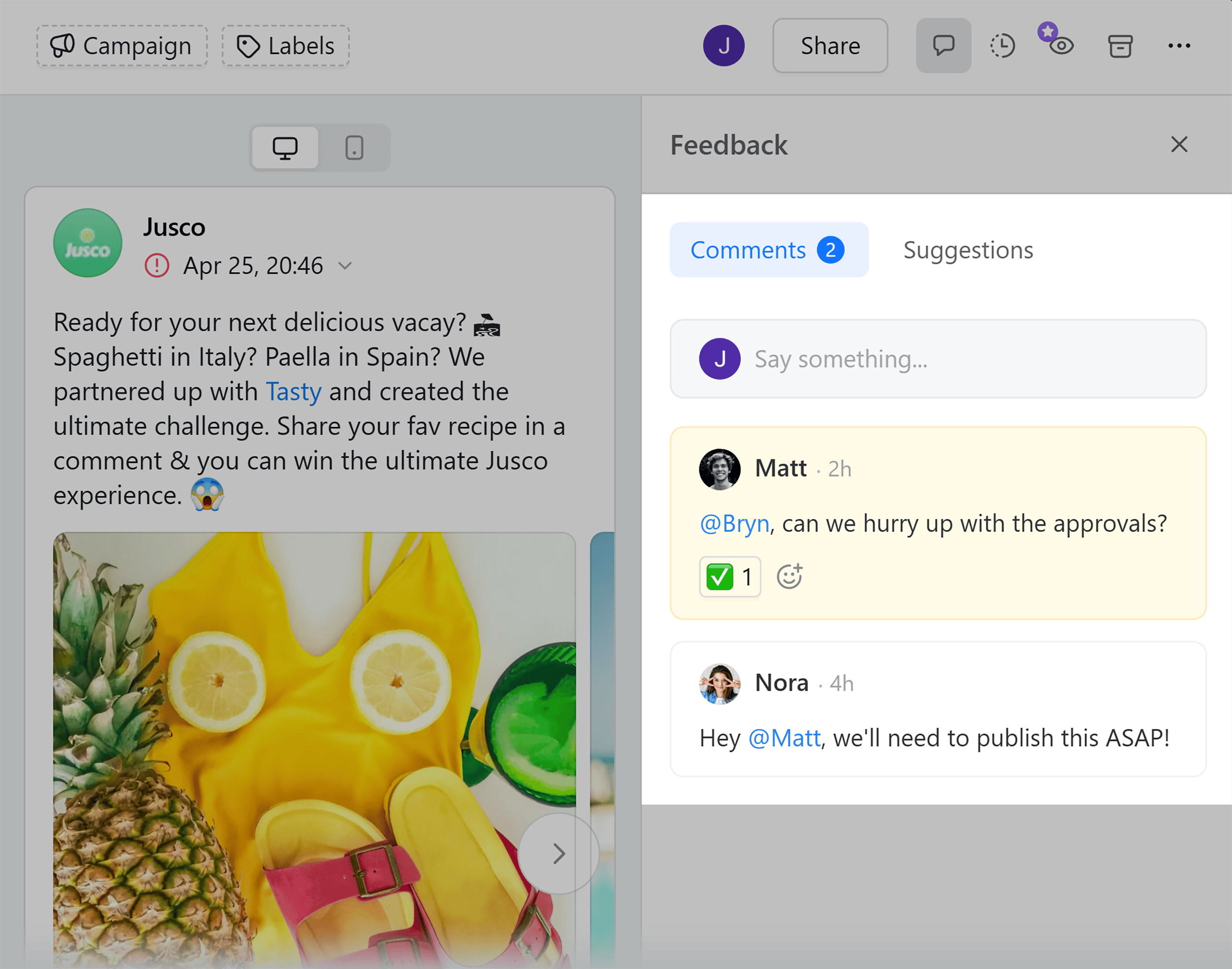 Planable – Commenting feature Planable – Commenting feature