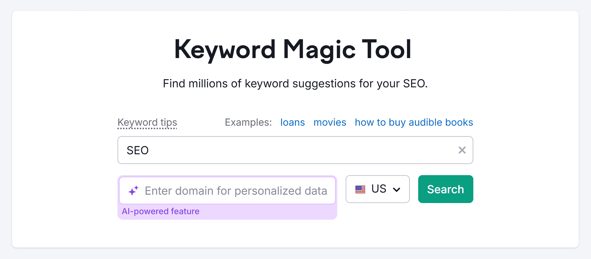 Semrush – Keyword Magic Tool – Search – SEO