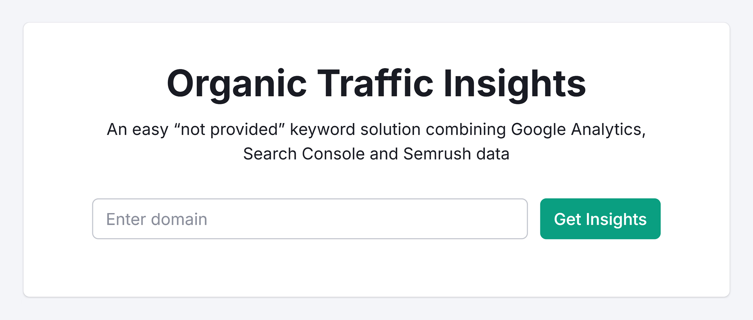 Semrush – Organic Traffic Insights – Search Semrush – Organic Traffic Insights – Search