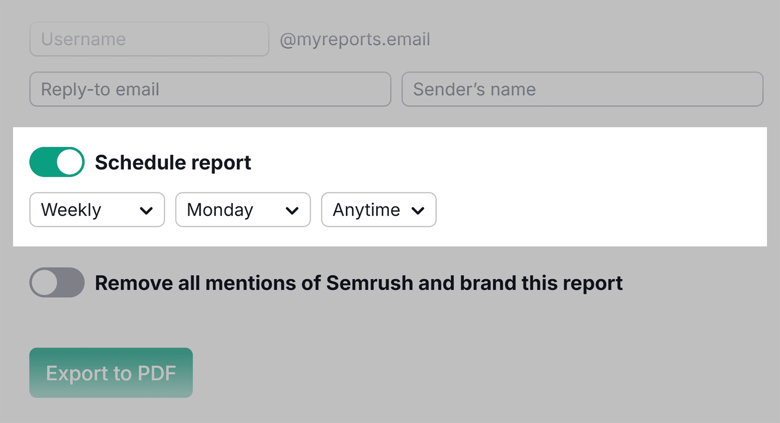 Site Audit – PDF Export – Schedule Export Site Audit – PDF Export – Schedule Export