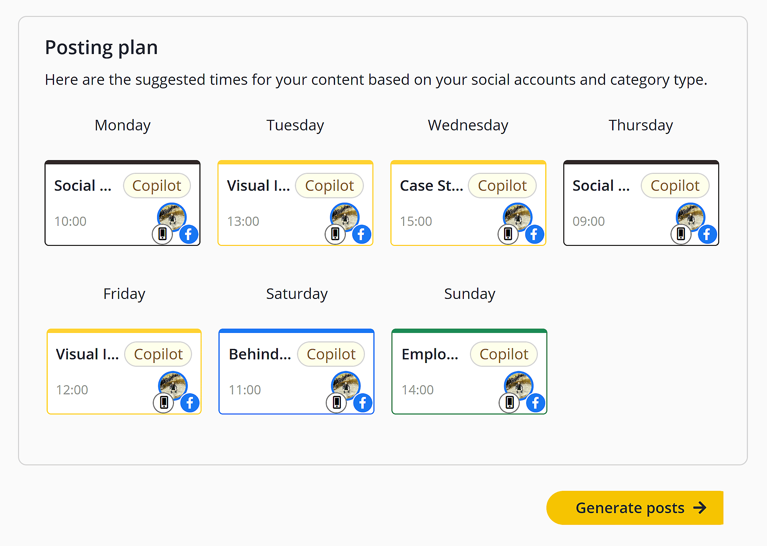SocialBee – Social Media Copilot – Posting plan SocialBee – Social Media Copilot – Posting plan