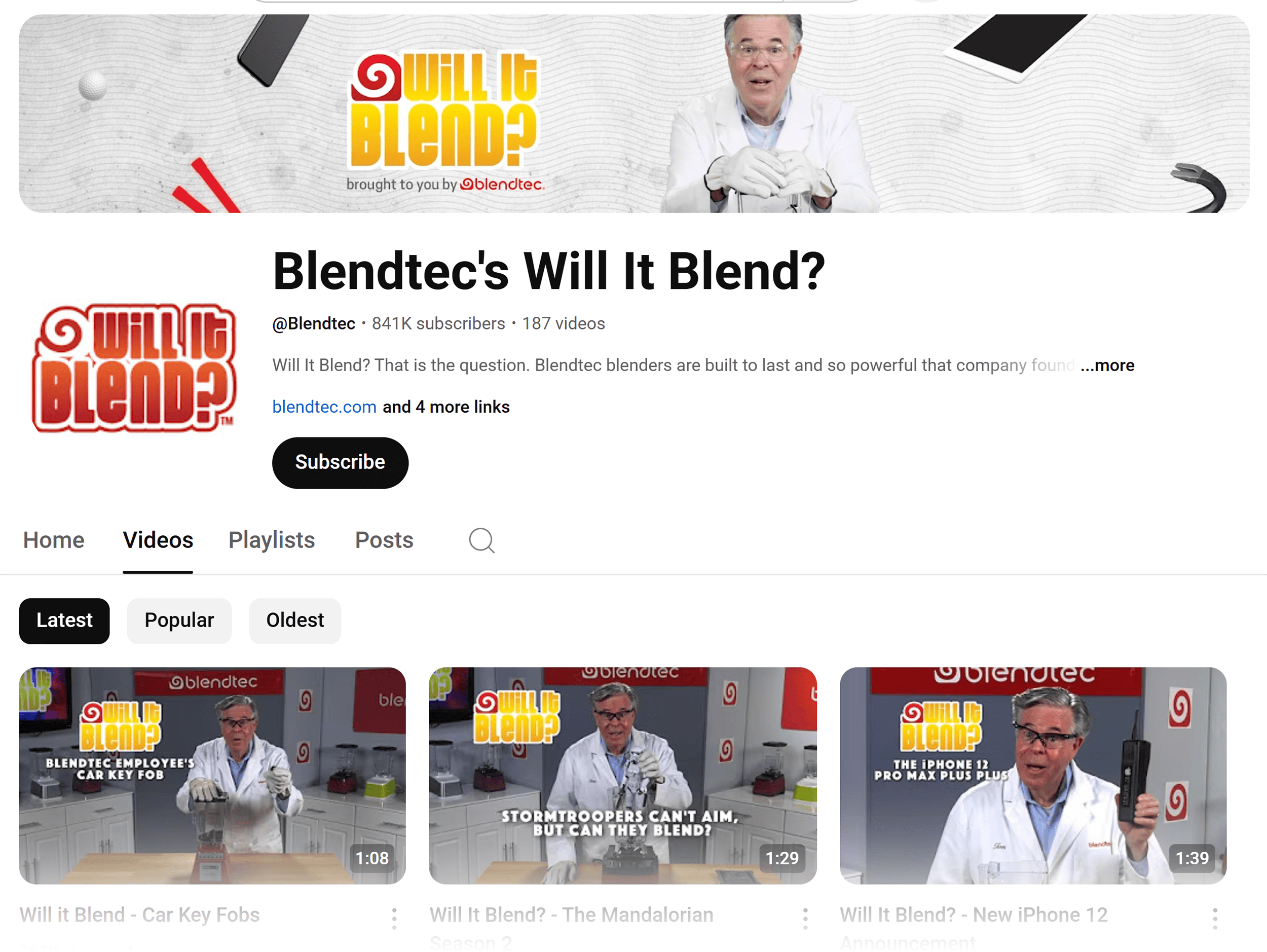 Youtube – Will It Blend
