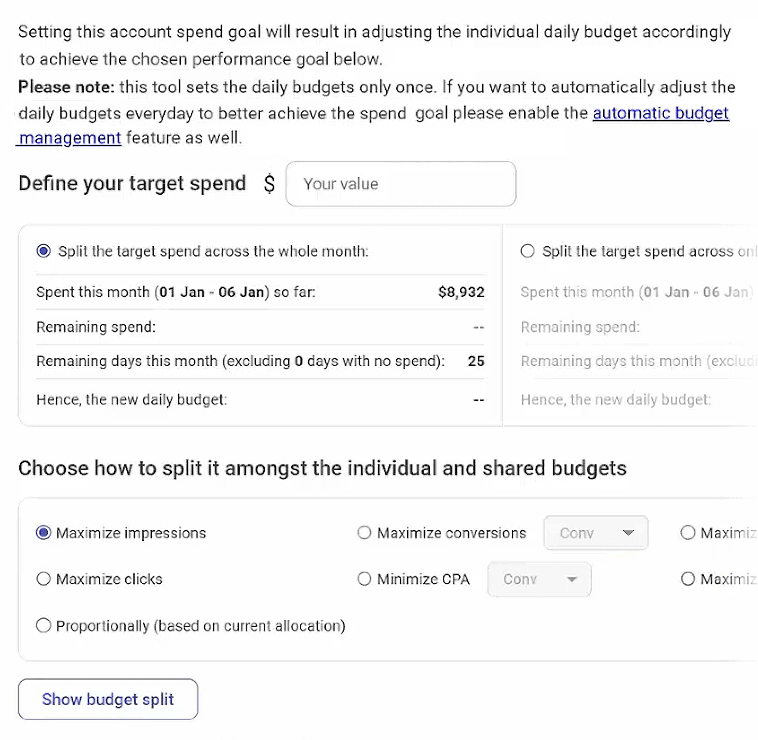 Adalysis – Automatic budget management Adalysis – Automatic budget management