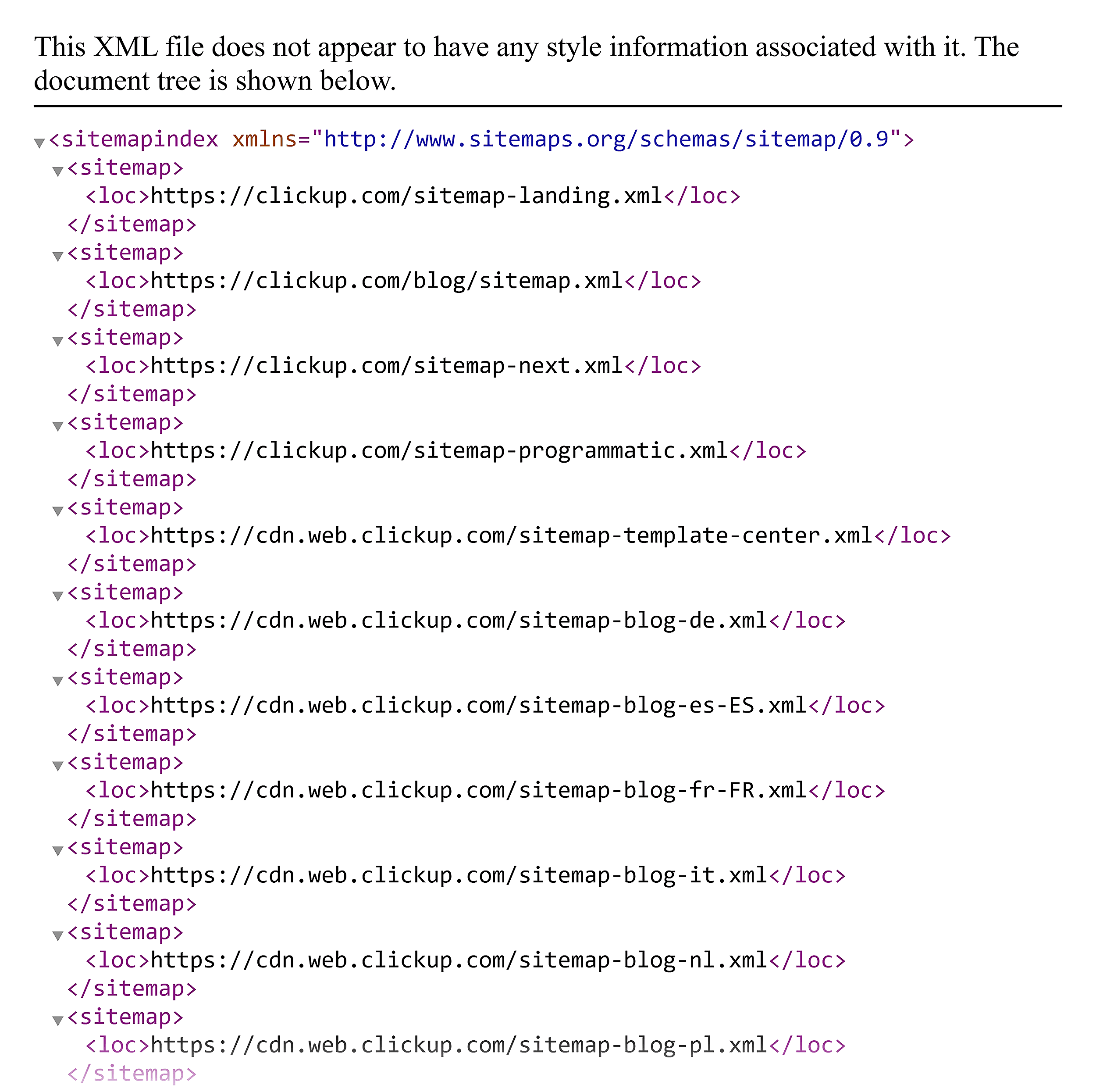 ClickUp XML Sitemap – Clean & simple ClickUp XML Sitemap – Clean & simple