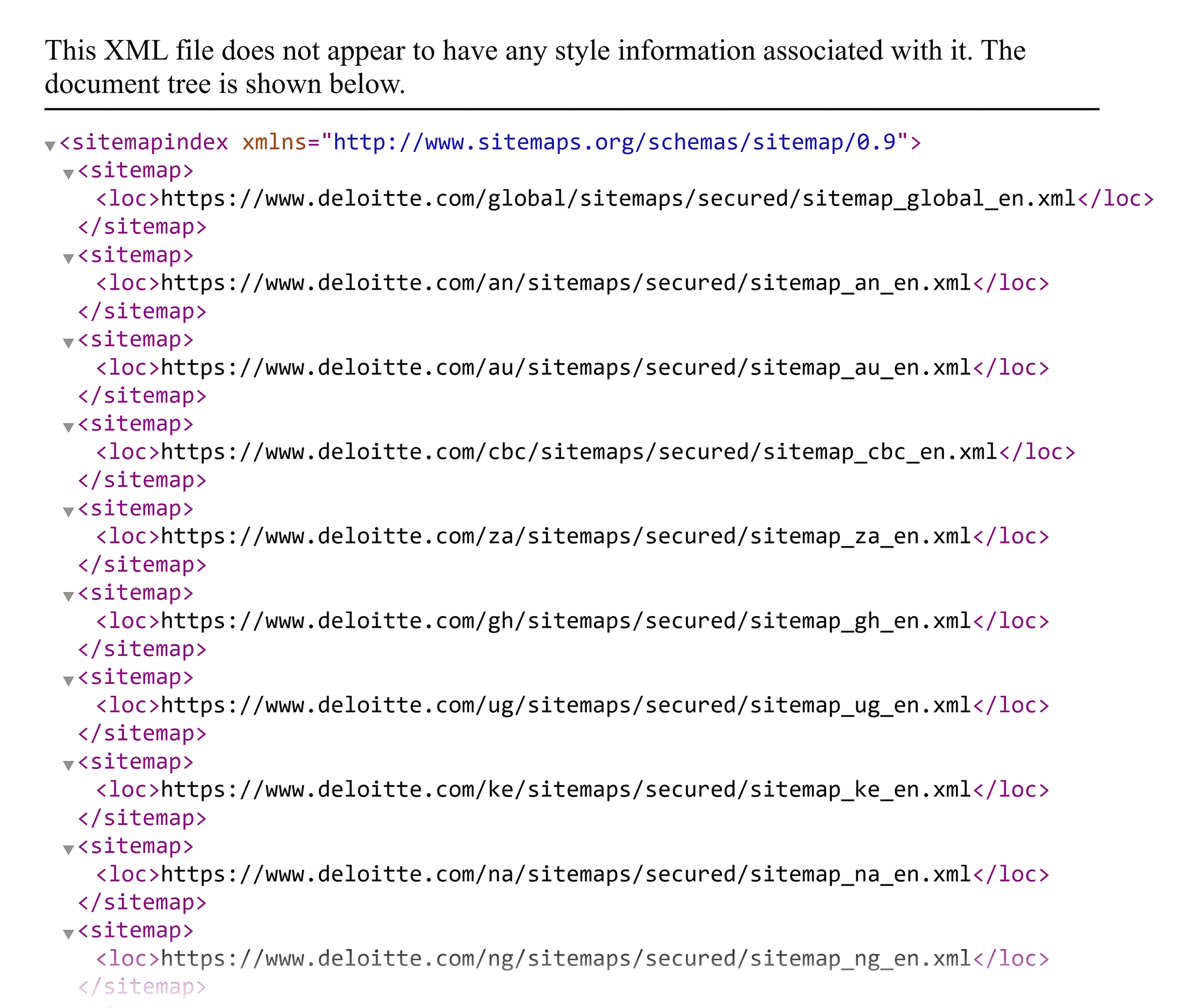 Deloitte – XML Sitemaps – For regional variants Deloitte – XML Sitemaps – For regional variants