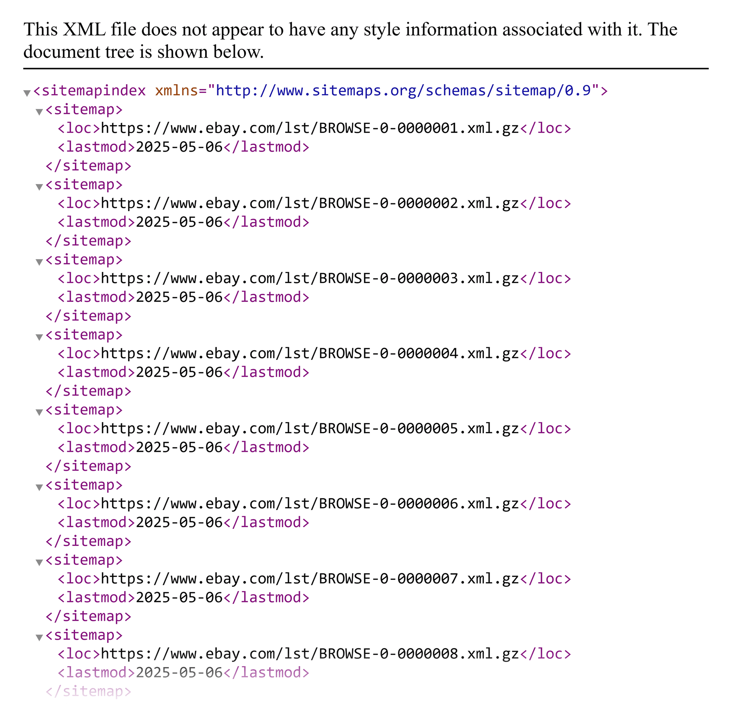 eBay – Massive XML Sitemap eBay – Massive XML Sitemap