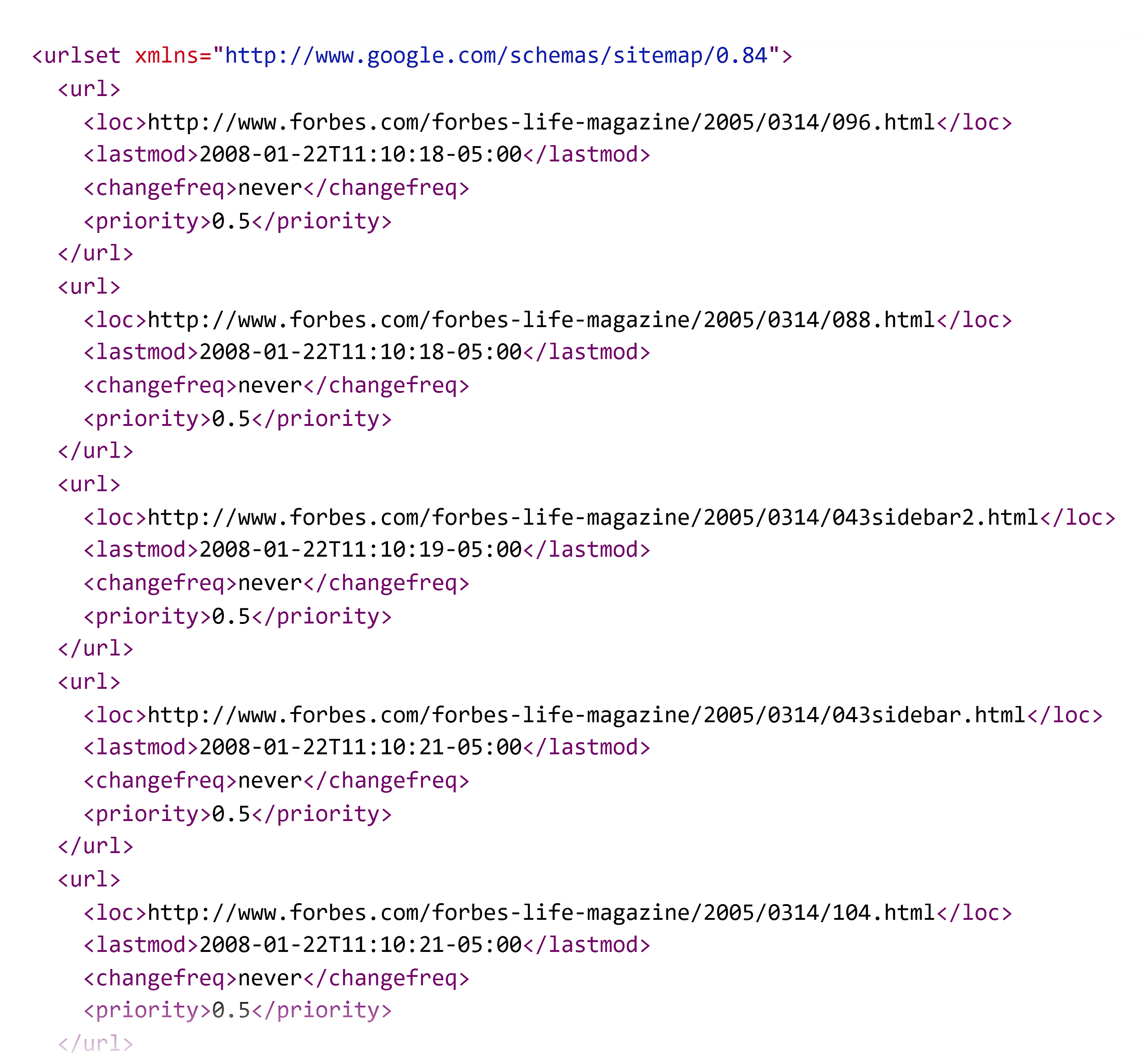 Forbes – 2005 Sitemap Forbes – 2005 Sitemap