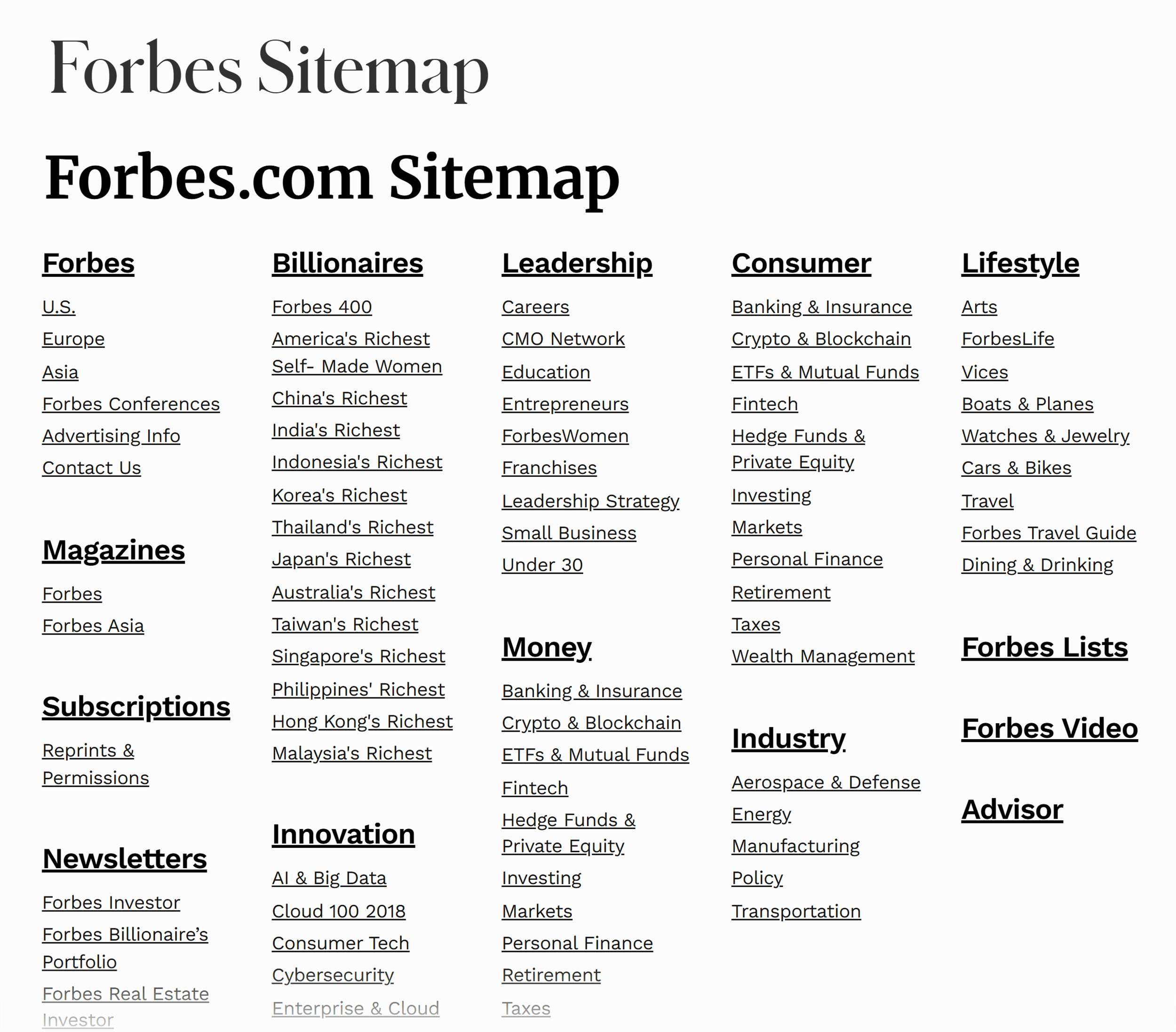 Forbes – Sitemap Forbes – Sitemap