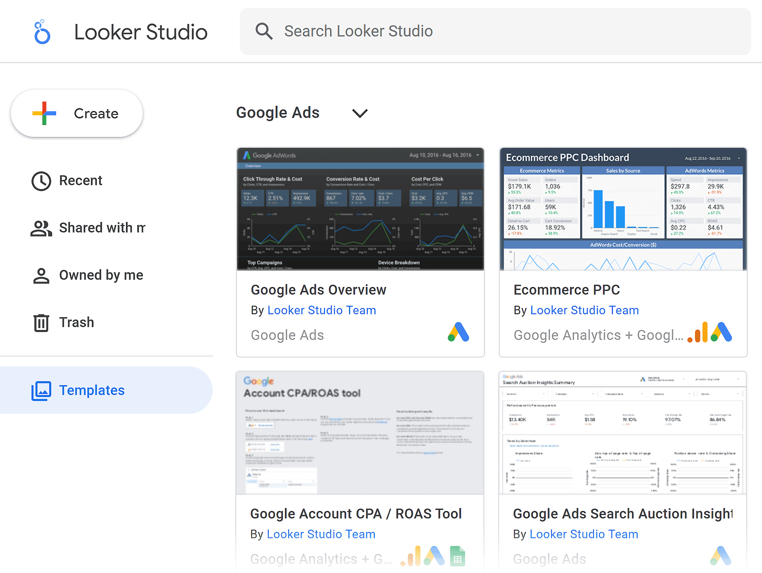 Google Looker Studio – Templates Google Looker Studio – Templates