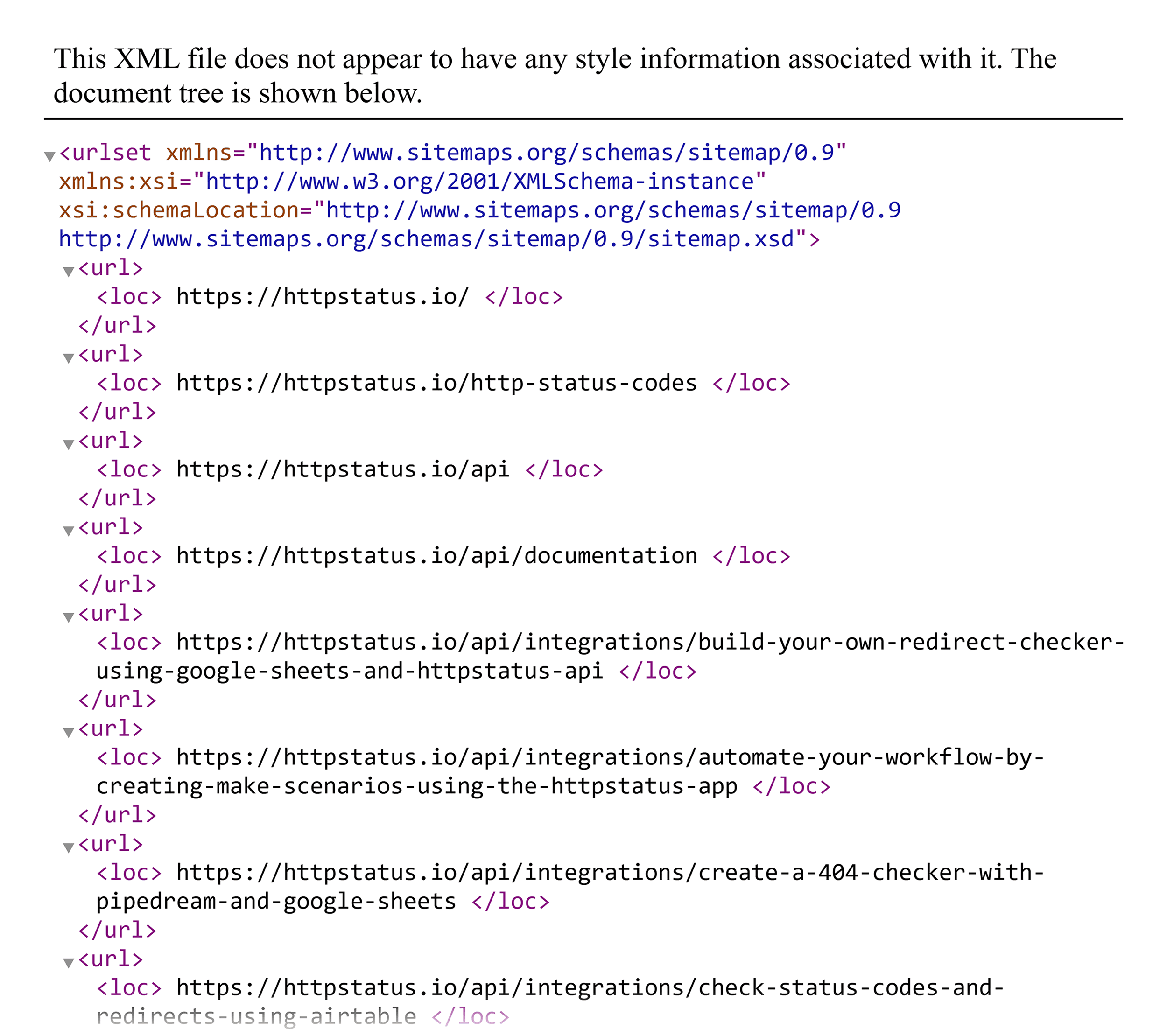 HTTP Status – XML Sitemap HTTP Status – XML Sitemap