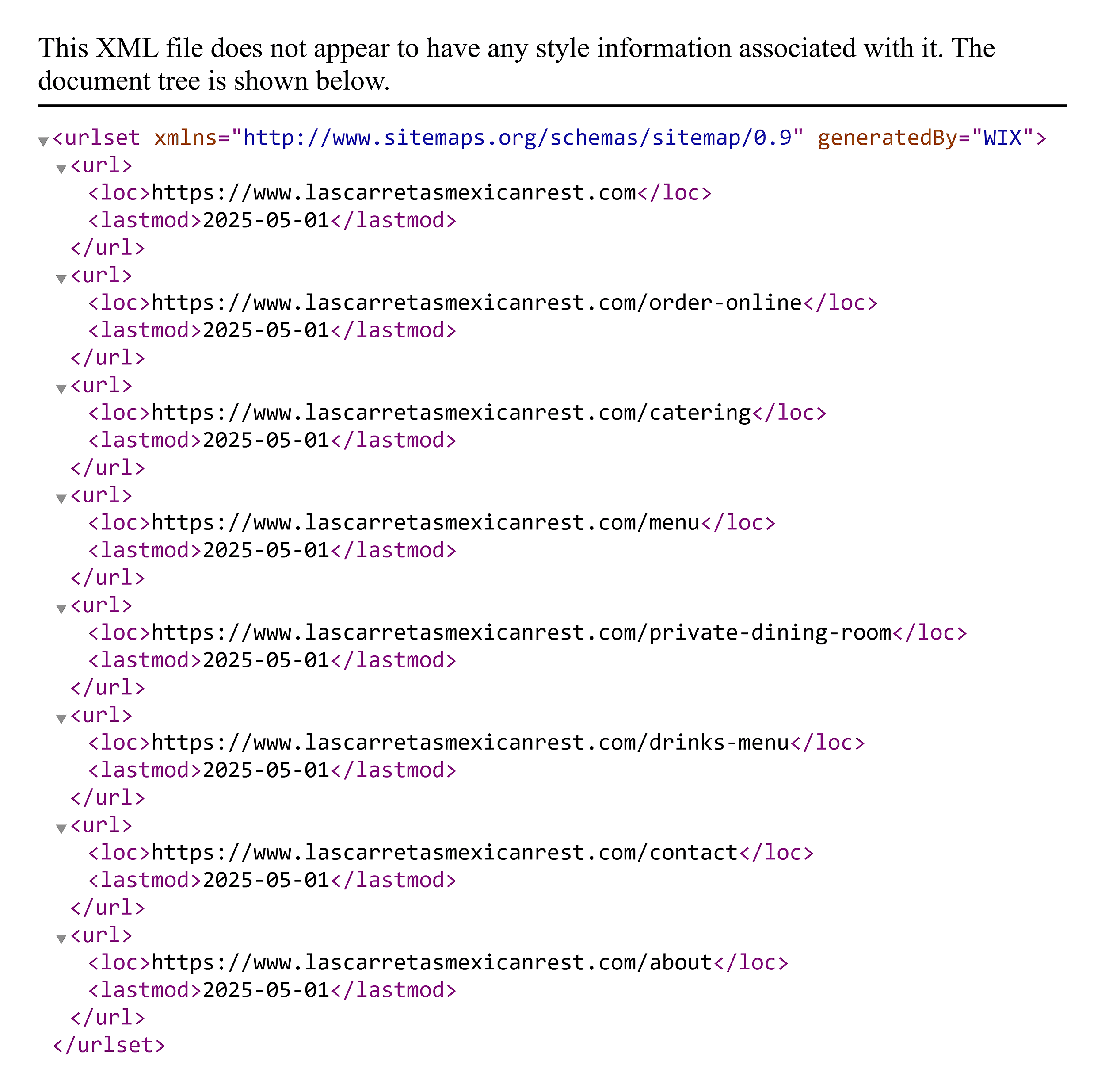 Las Carretas Mexican Restaurant – XML Sitemap Las Carretas Mexican Restaurant – XML Sitemap