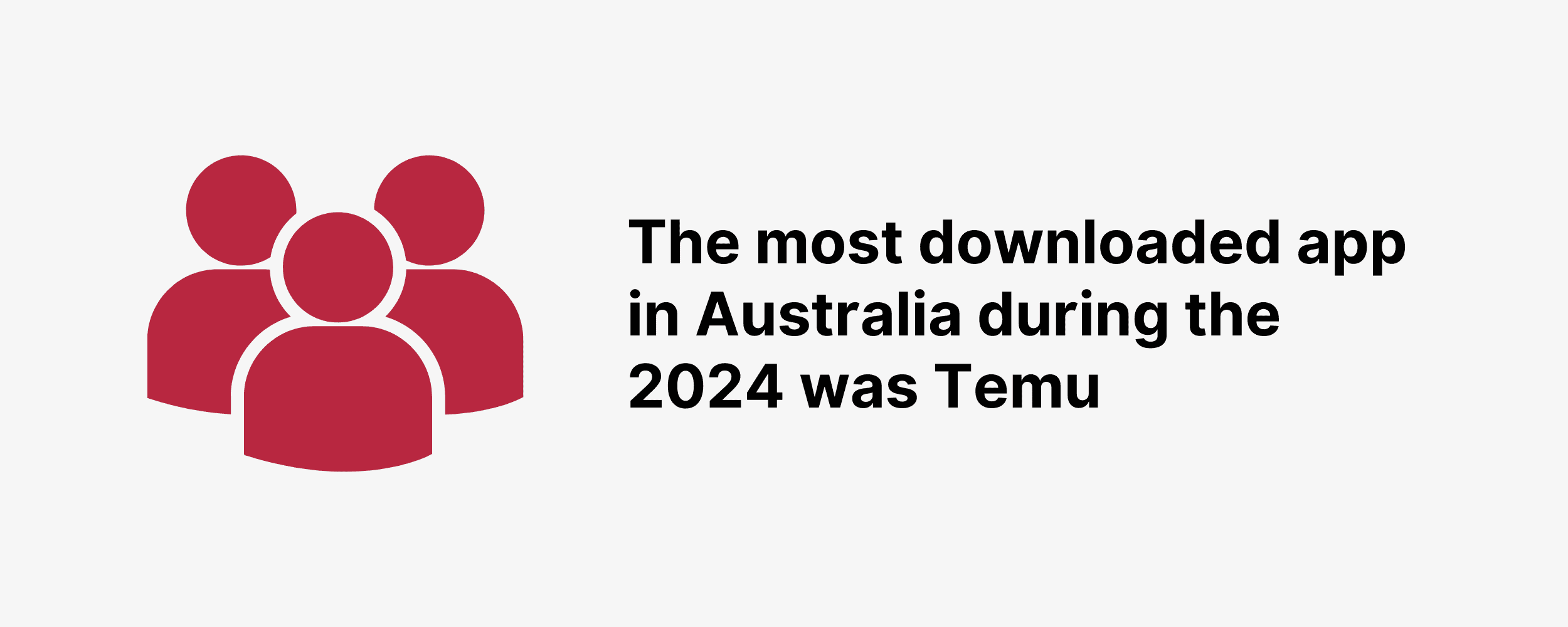 The most downloaded app in Australia during the 2024 was Temu The most downloaded app in Australia during the 2024 was Temu
