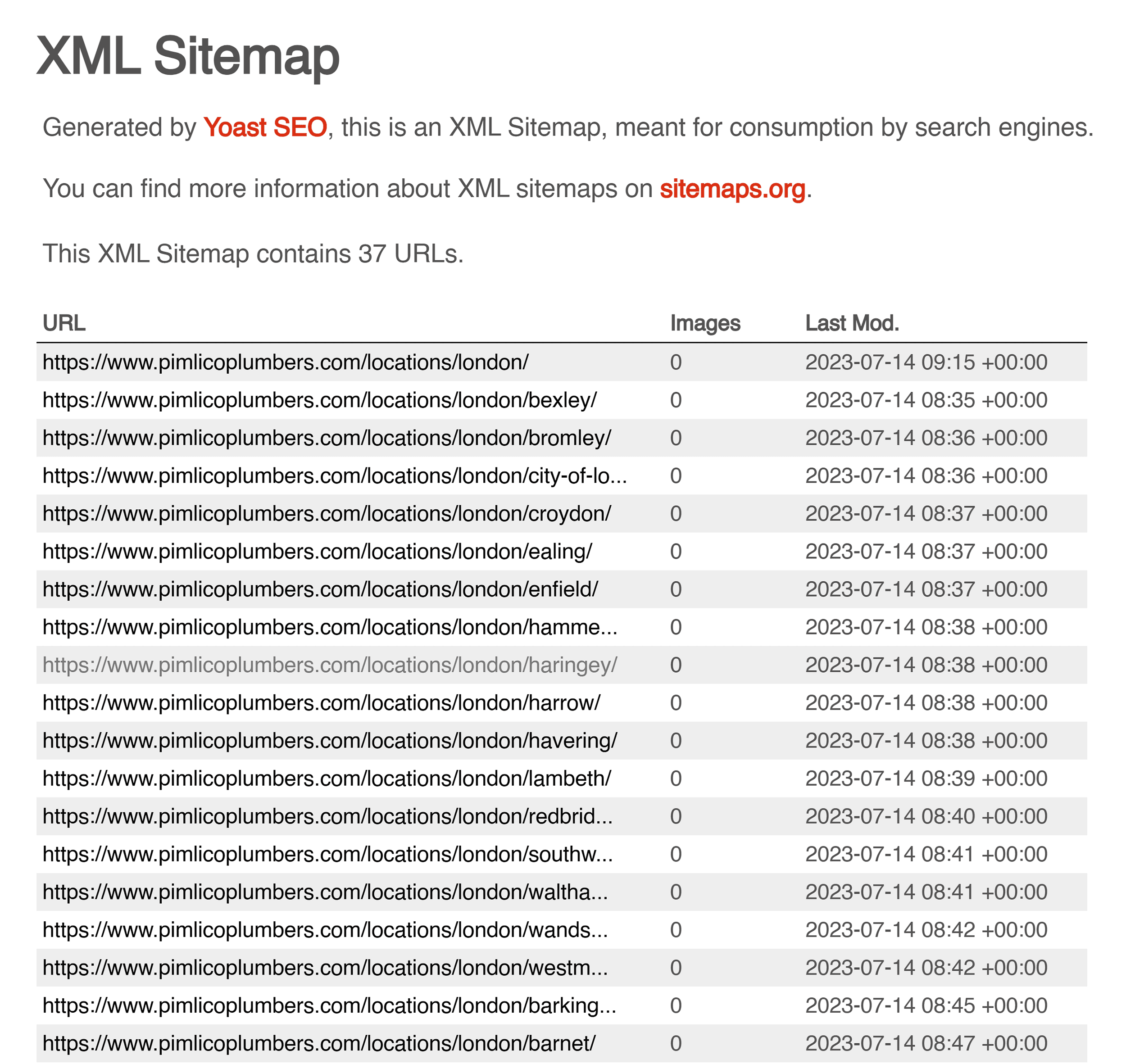 Pimlico Plumbers – XML Sitemap URLs Pimlico Plumbers – XML Sitemap URLs