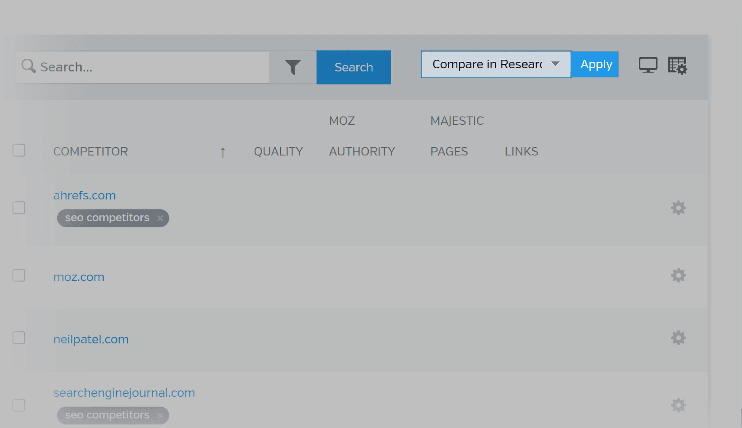 RavenTools – Competitor Manager – Compare in Research RavenTools – Competitor Manager – Compare in Research