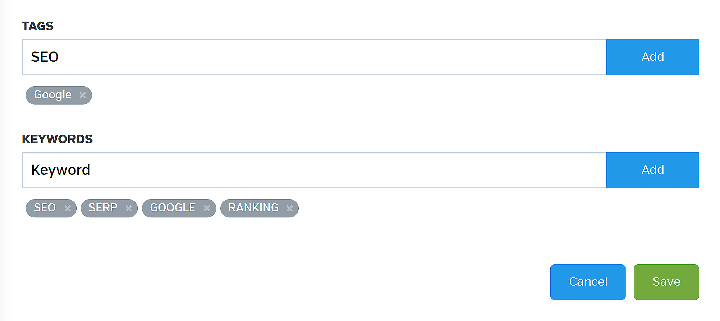 Raven Tools – Content Manager – Tags & Keywords Raven Tools – Content Manager – Tags & Keywords