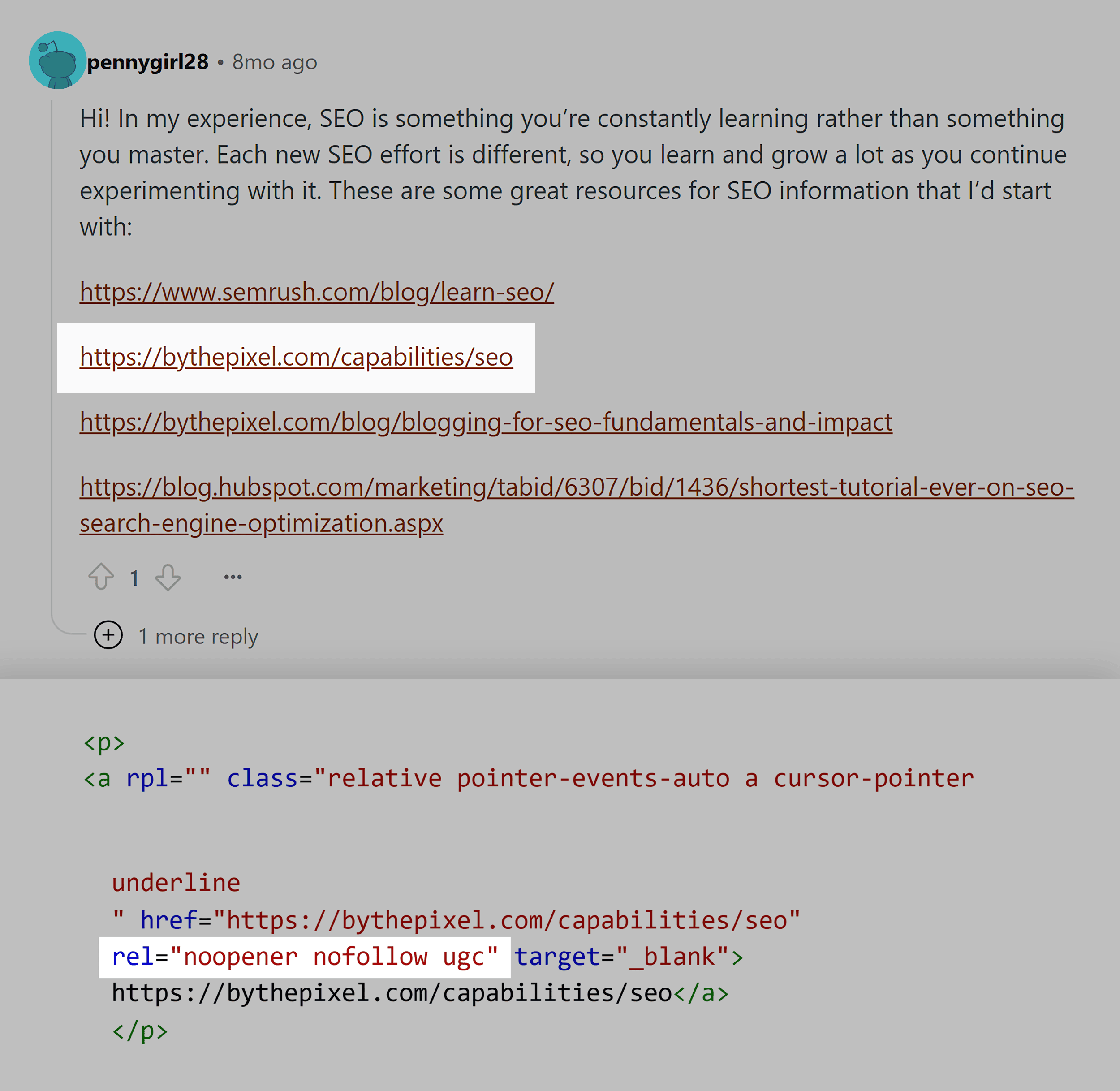 Reddit – UGC links Reddit – UGC links