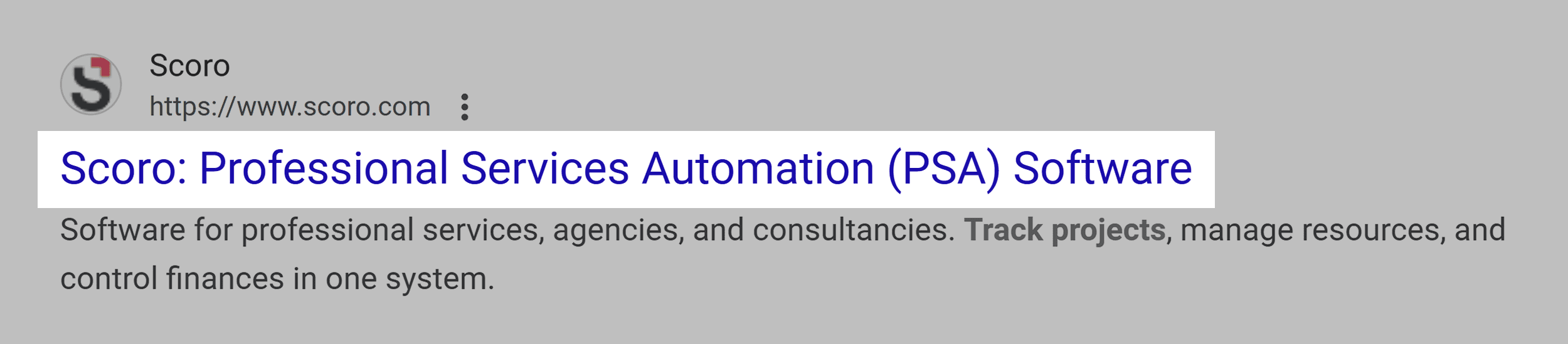 Scoro – Google result from tenth page Scoro – Google result from tenth page