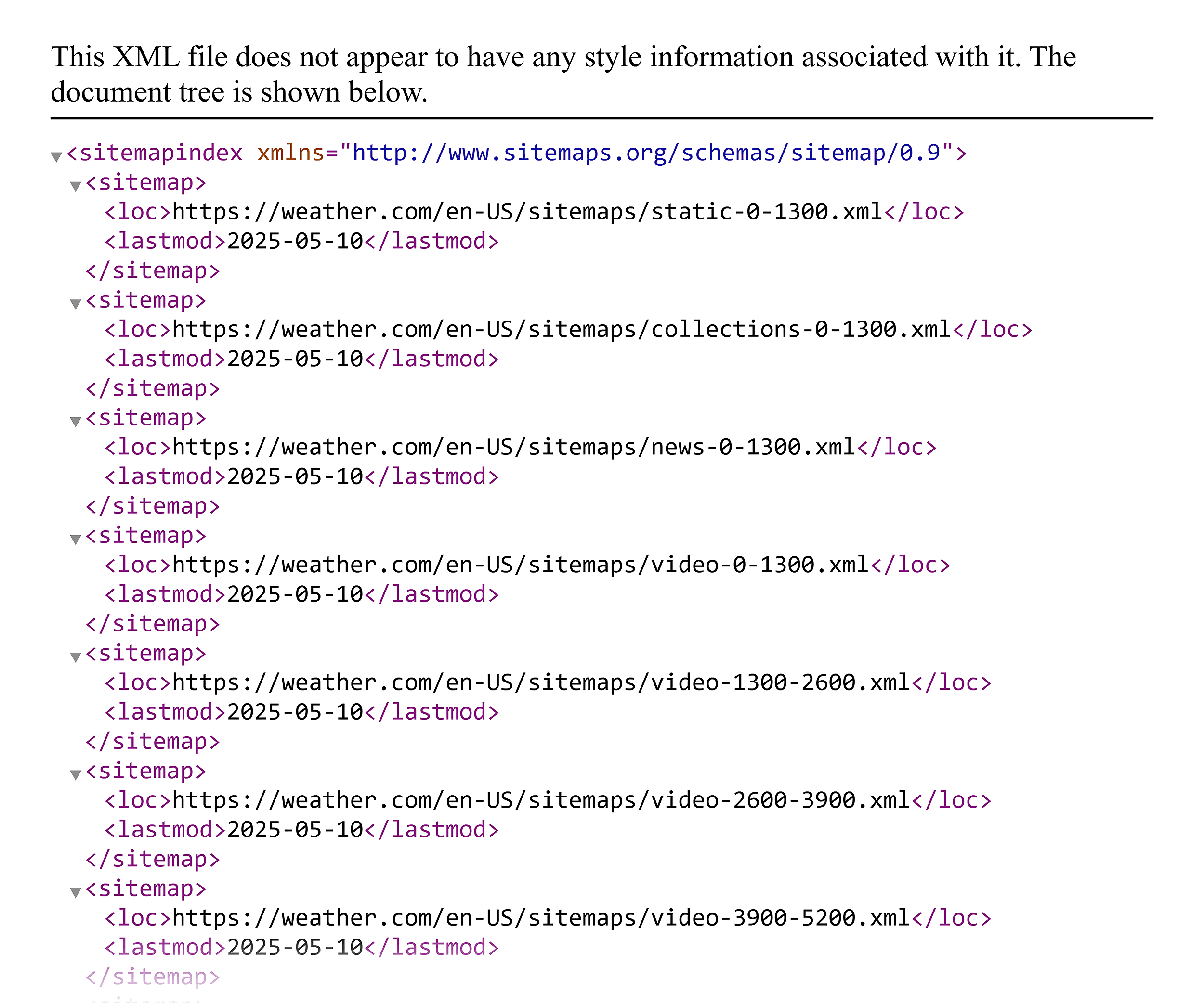 Weather – More sitemaps Weather – More sitemaps