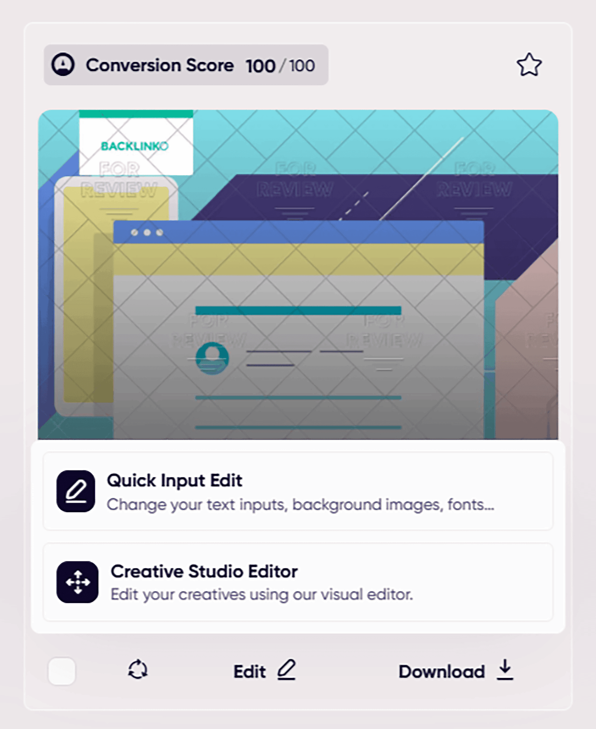 AdCreative – Zoom in on ad variant