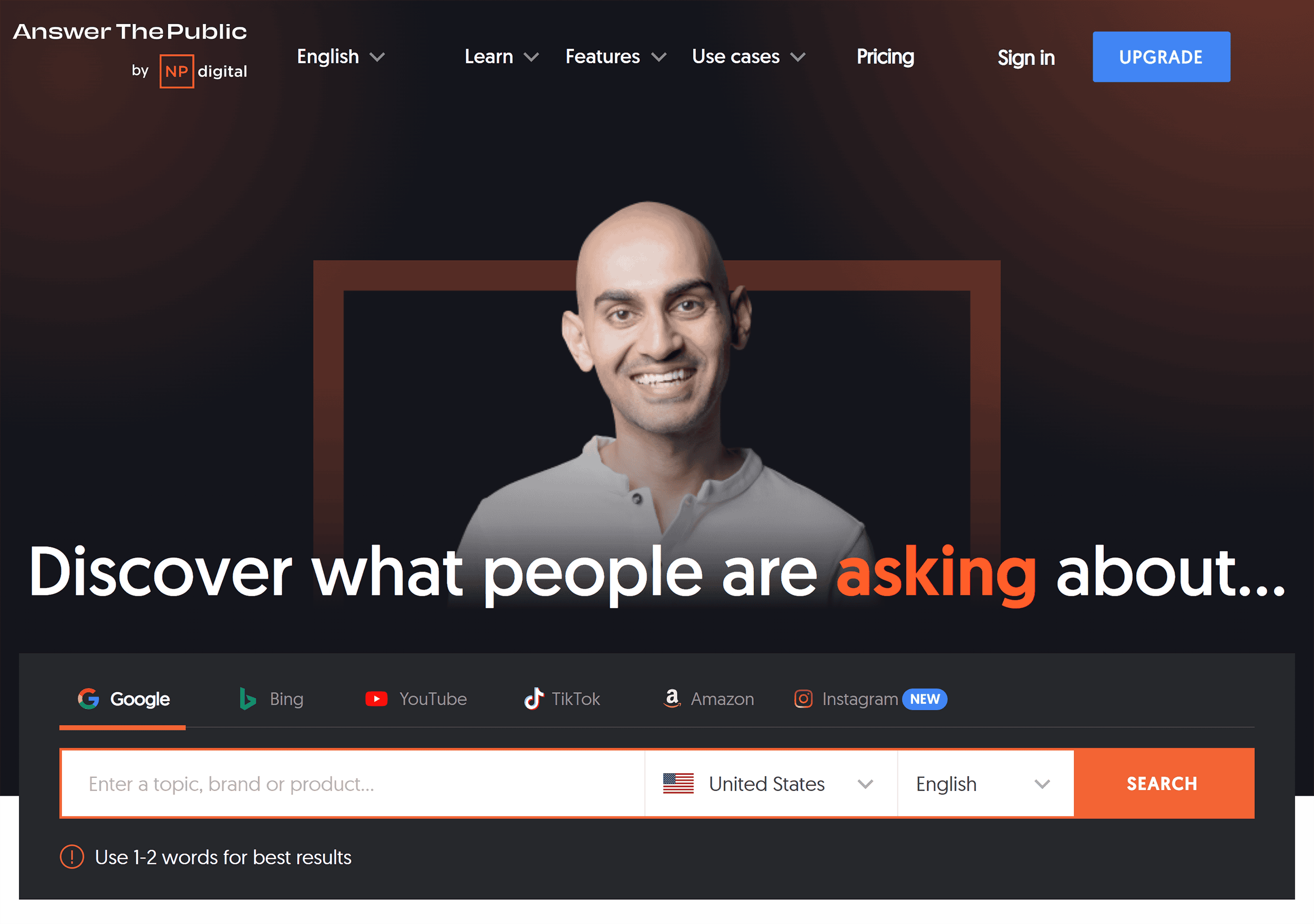 AnswerThePublic – Homepage AnswerThePublic – Homepage
