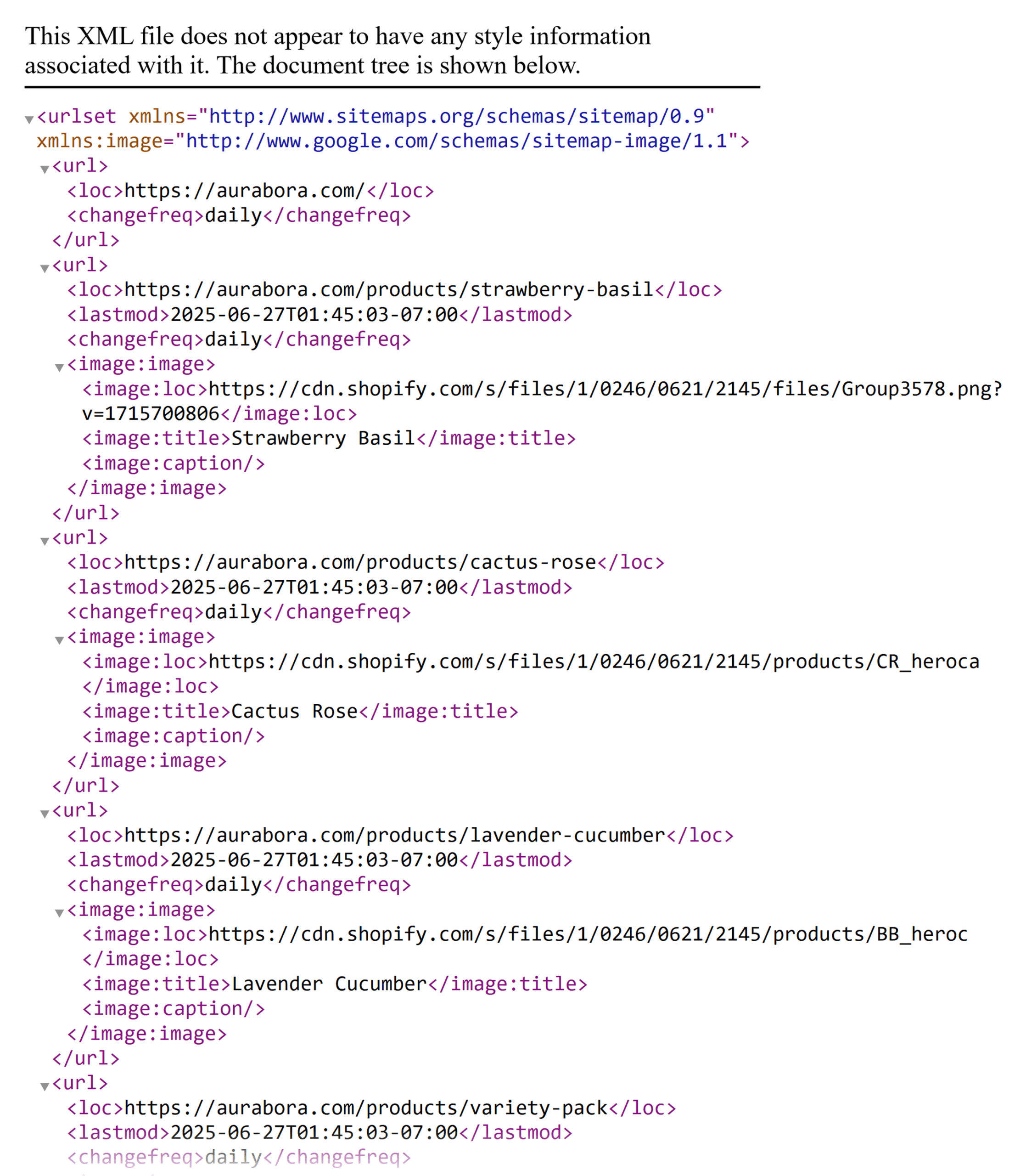 Aurabora – Ecommerce store’s sitemap Aurabora – Ecommerce store's sitemap