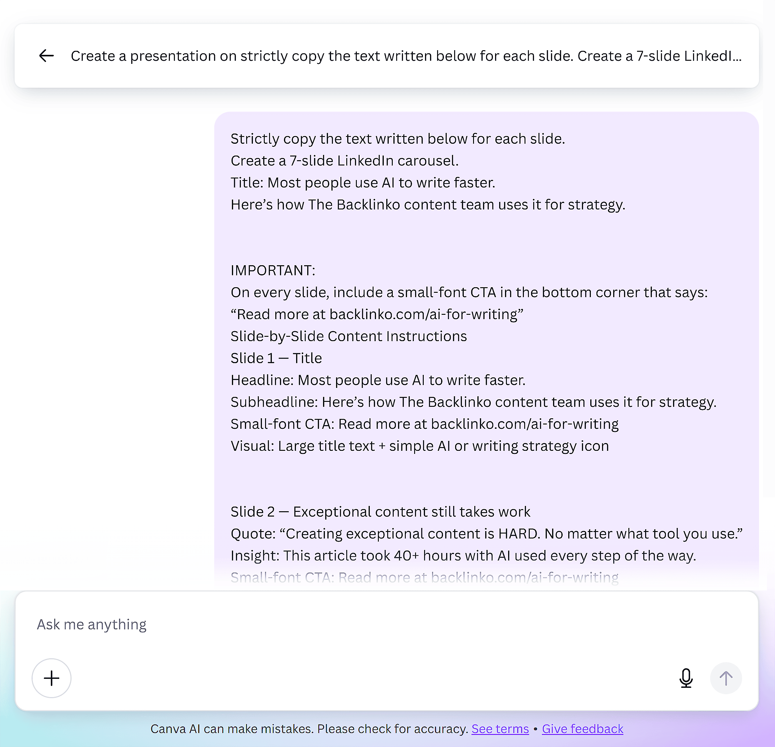 Canva AI design for me presentation prompt Canva AI design for me presentation prompt