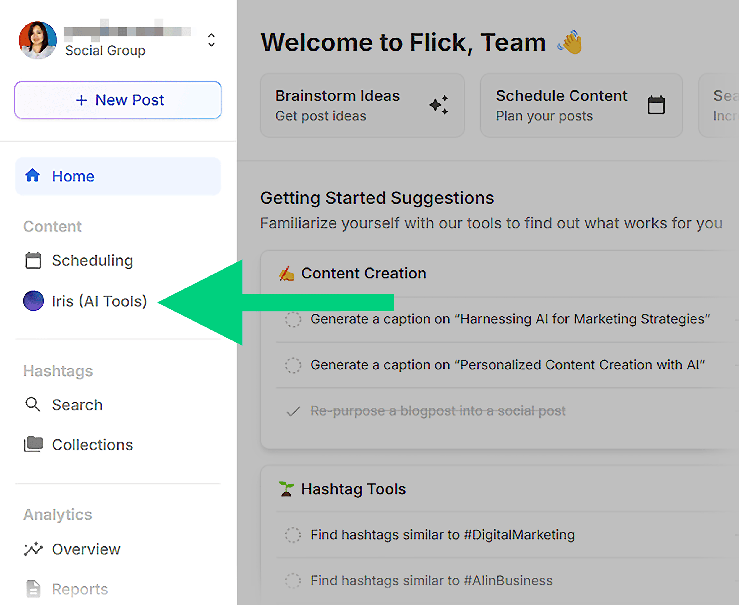 Flick – Welcome Page Flick – Welcome Page