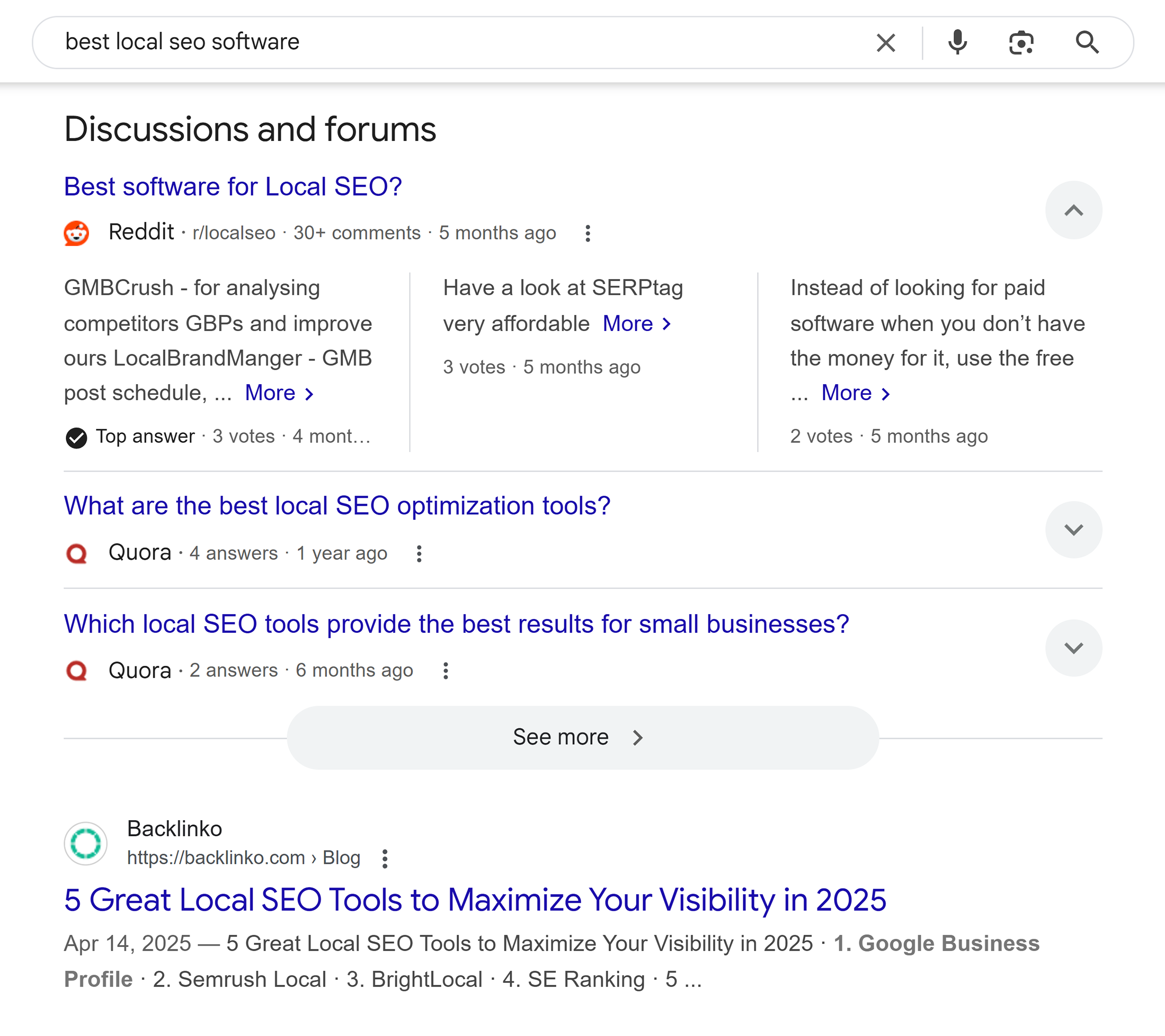 Google SERP – Best local SEO software Google SERP – Best local SEO software