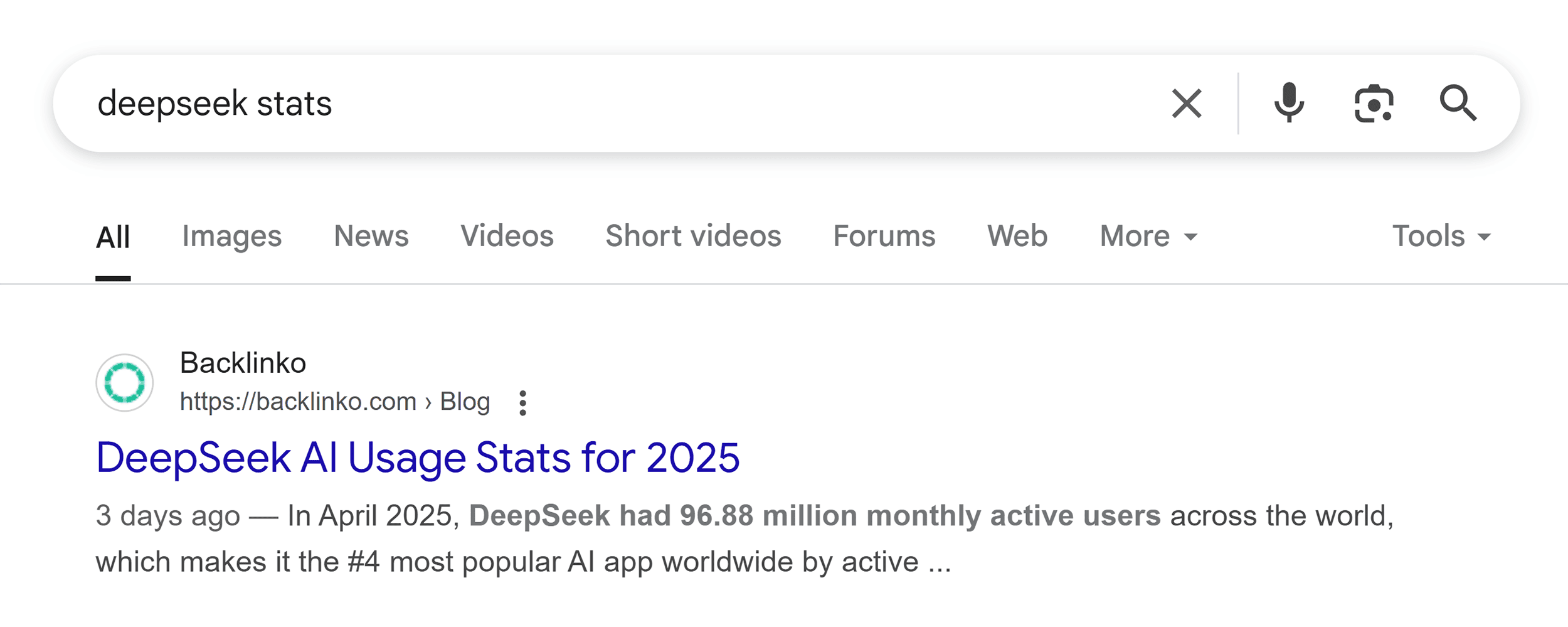 Google SERP – DeepSeek Stats Google SERP – DeepSeek Stats