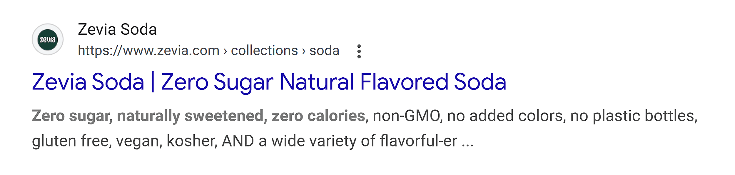 Google SERP – Healthy soda Google SERP – Healthy soda