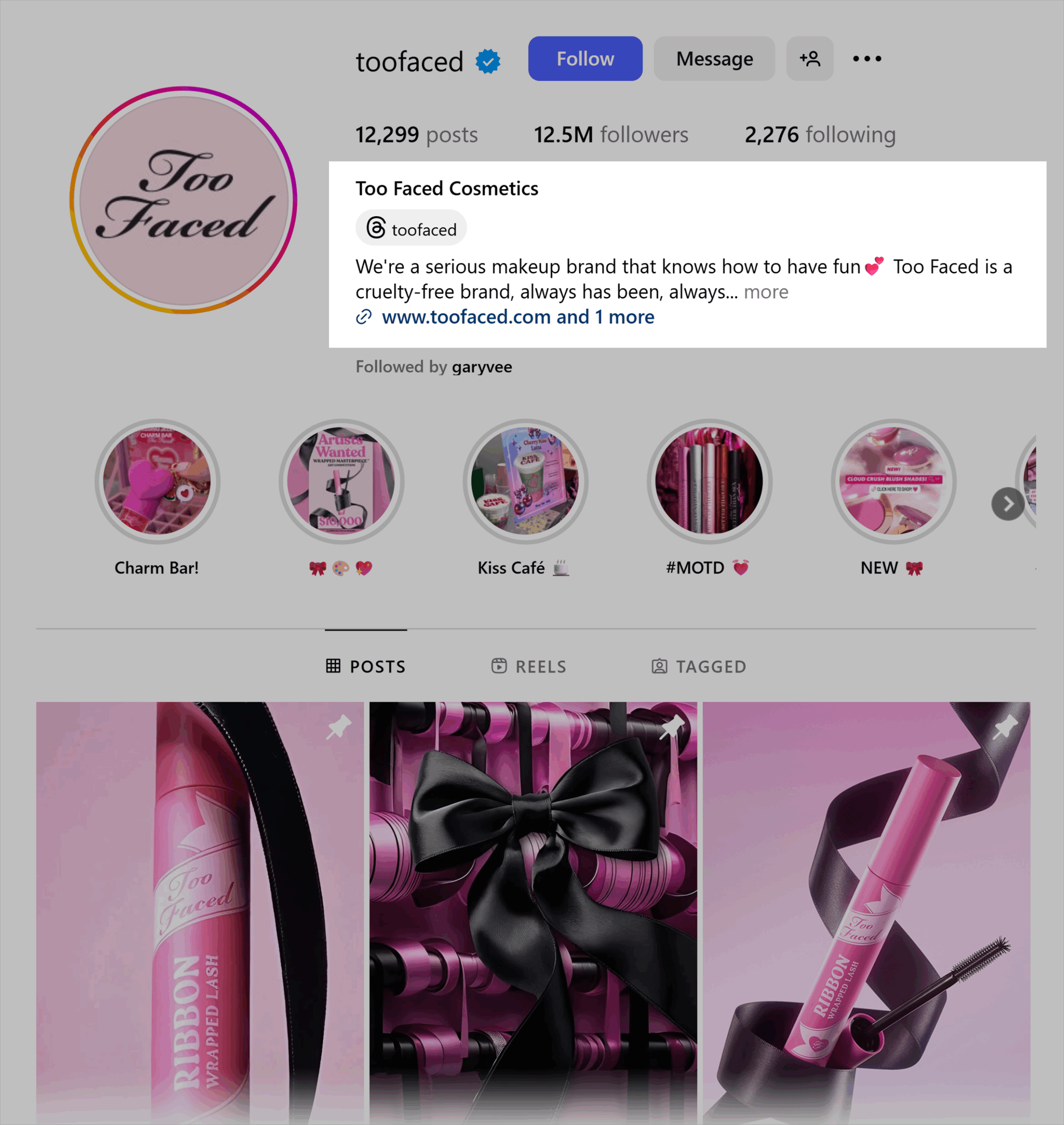Instagram – Too Faced – Bio Instagram – Too Faced – Bio