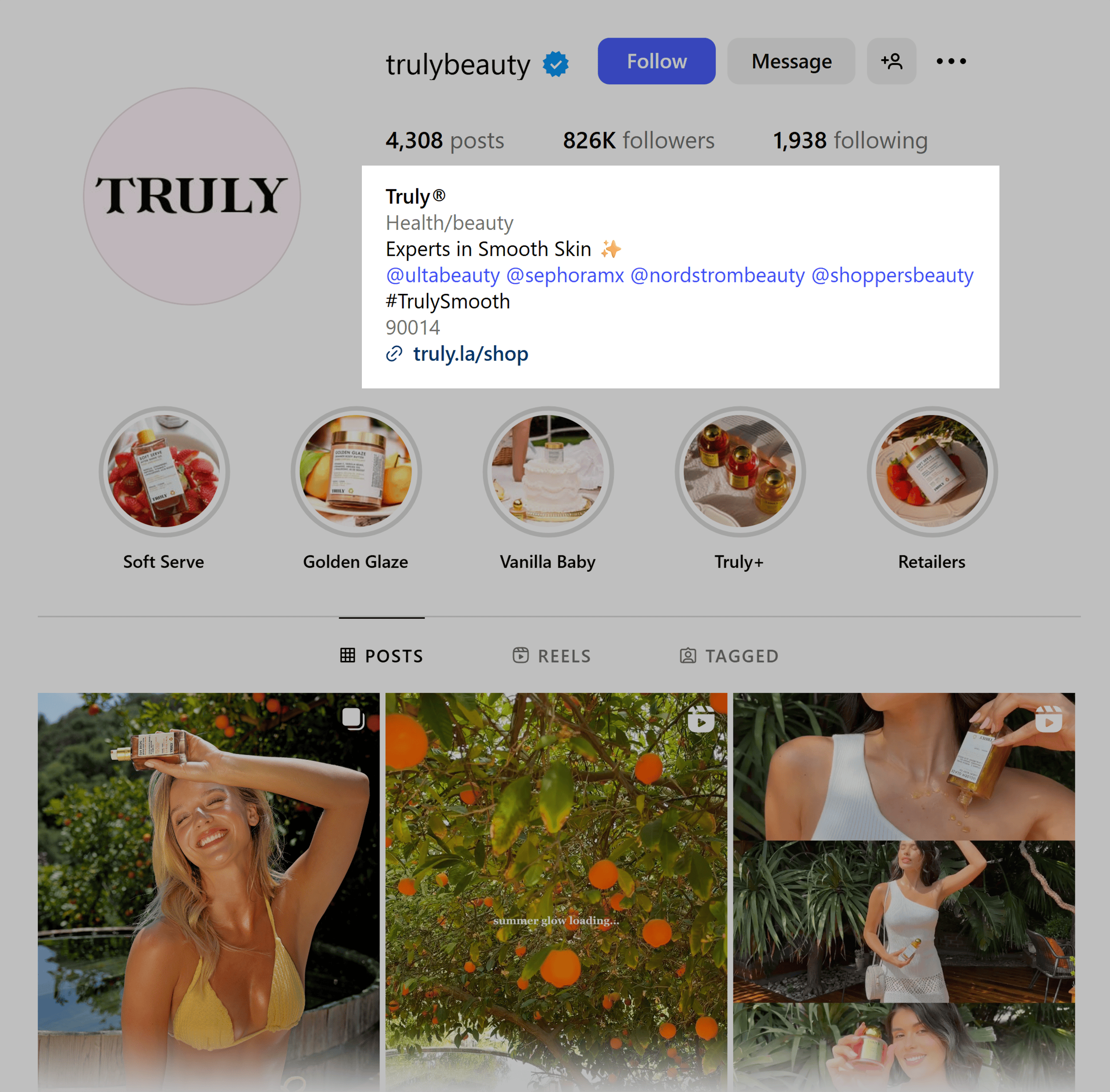 Instagram – Truly Beauty – Bio Instagram – Truly Beauty – Bio