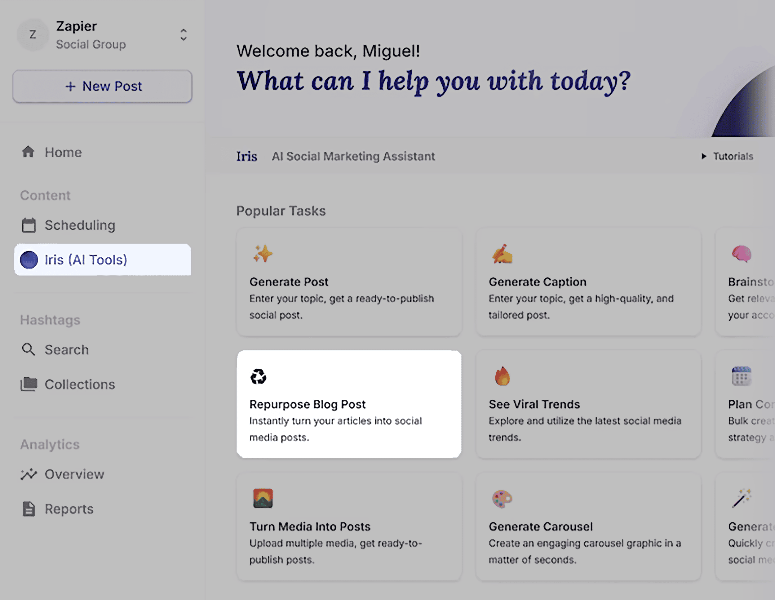 Iris – Repurpose long form content Iris – Repurpose long form content