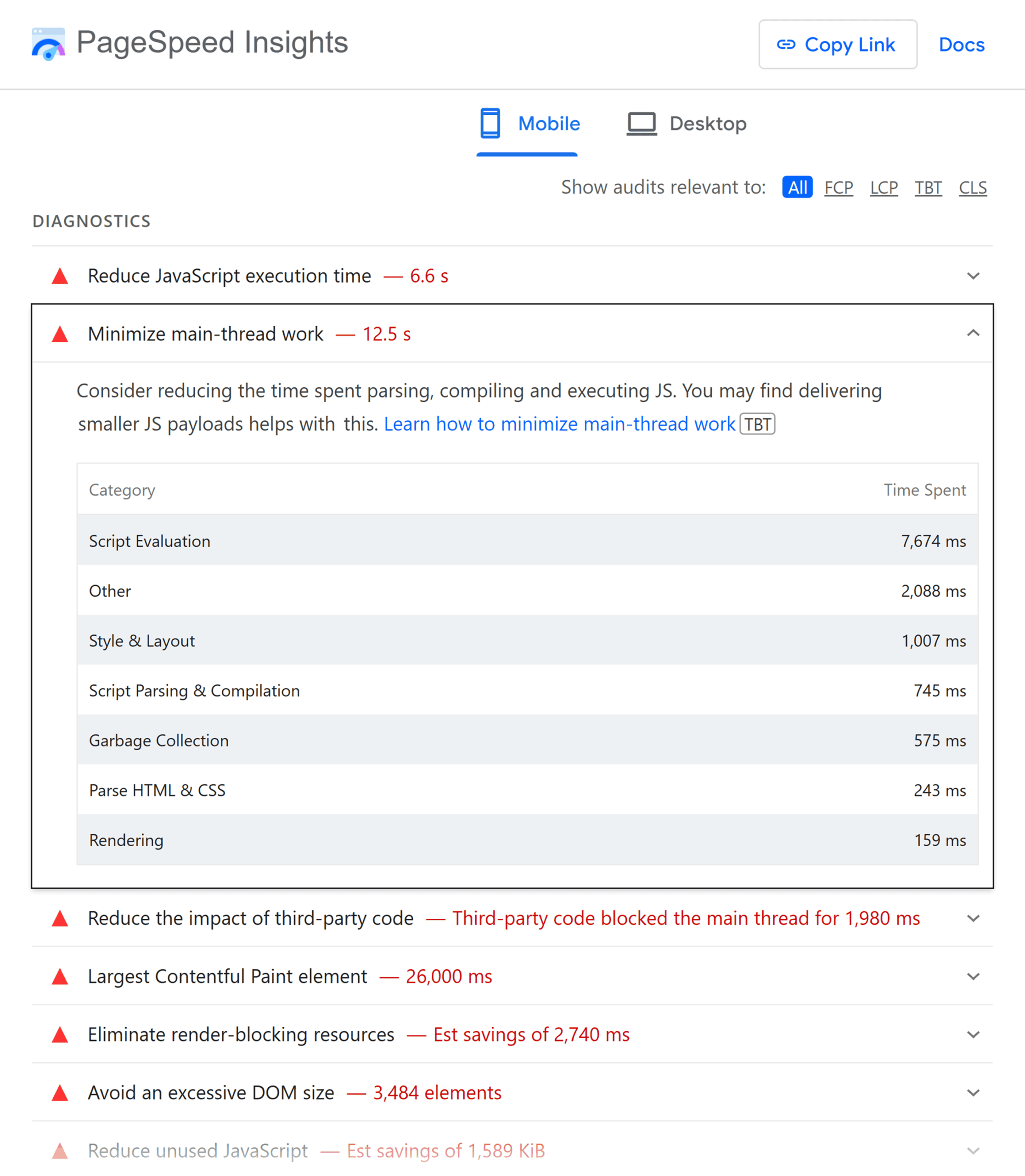 PageSpeed Insights – Truly Beauty – Diagnostics PageSpeed Insights – Truly Beauty – Diagnostics