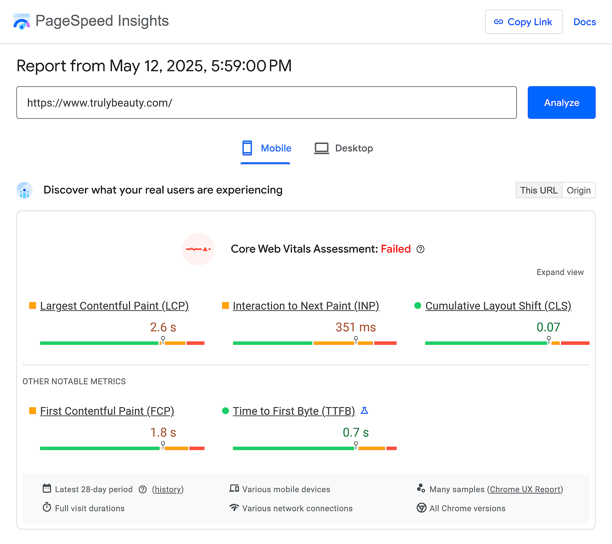 PageSpeed Insights – Truly Beauty PageSpeed Insights – Truly Beauty