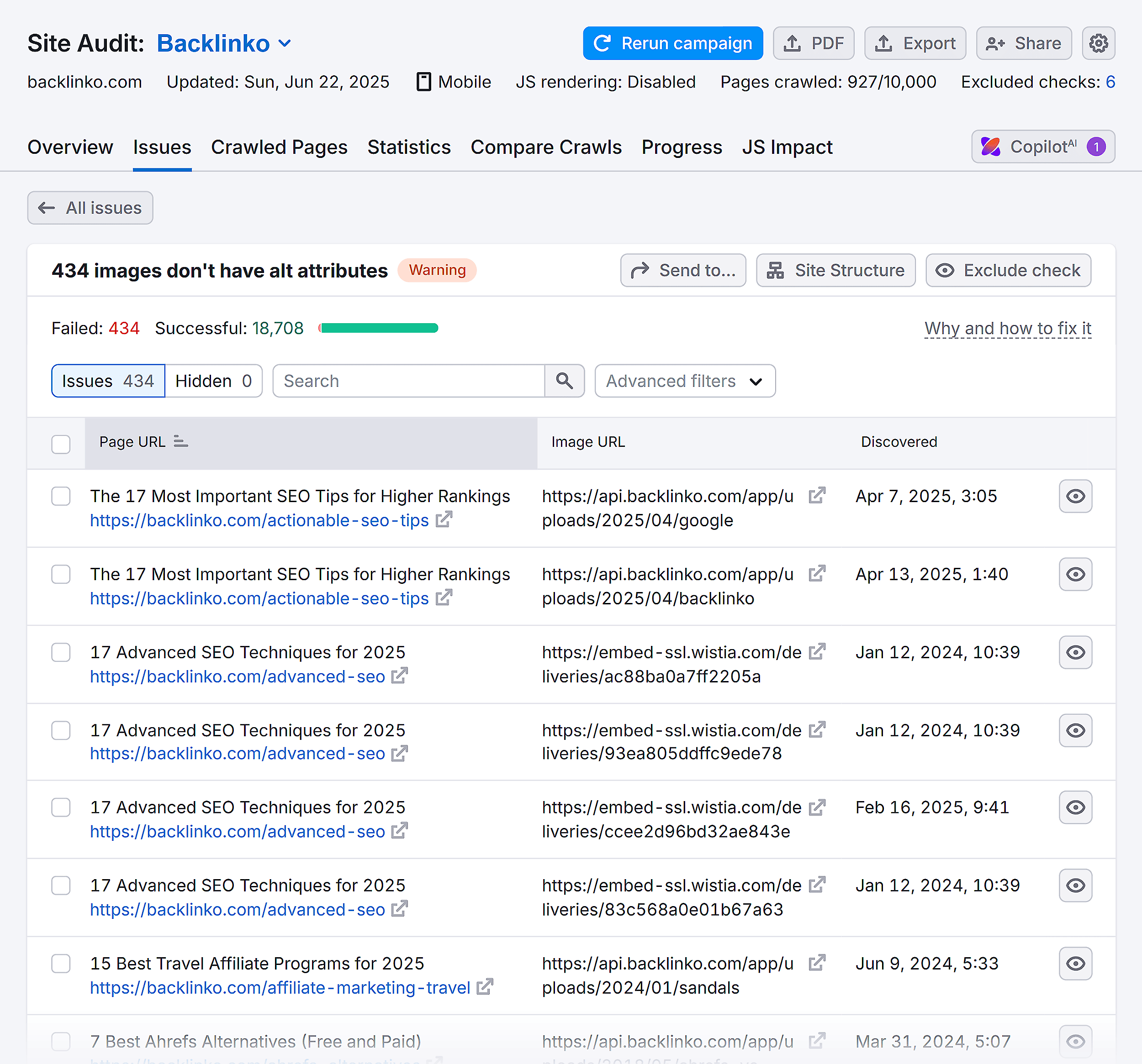 Site Audit – Backlinko – Issues – Alt attributes Site Audit – Backlinko – Issues – Alt attributes