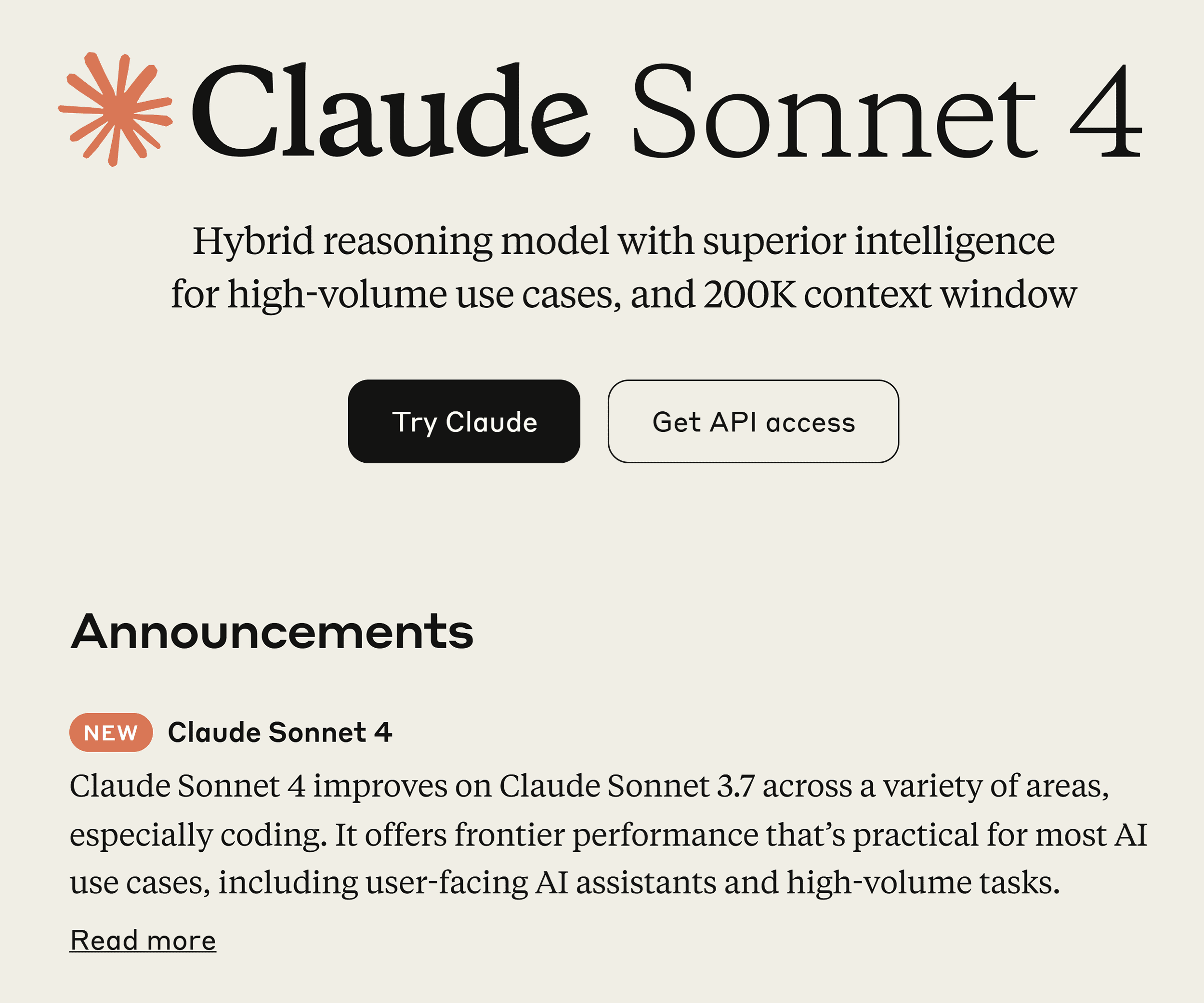 Anthropic – Claude Sonnet 4 Anthropic – Claude Sonnet 4