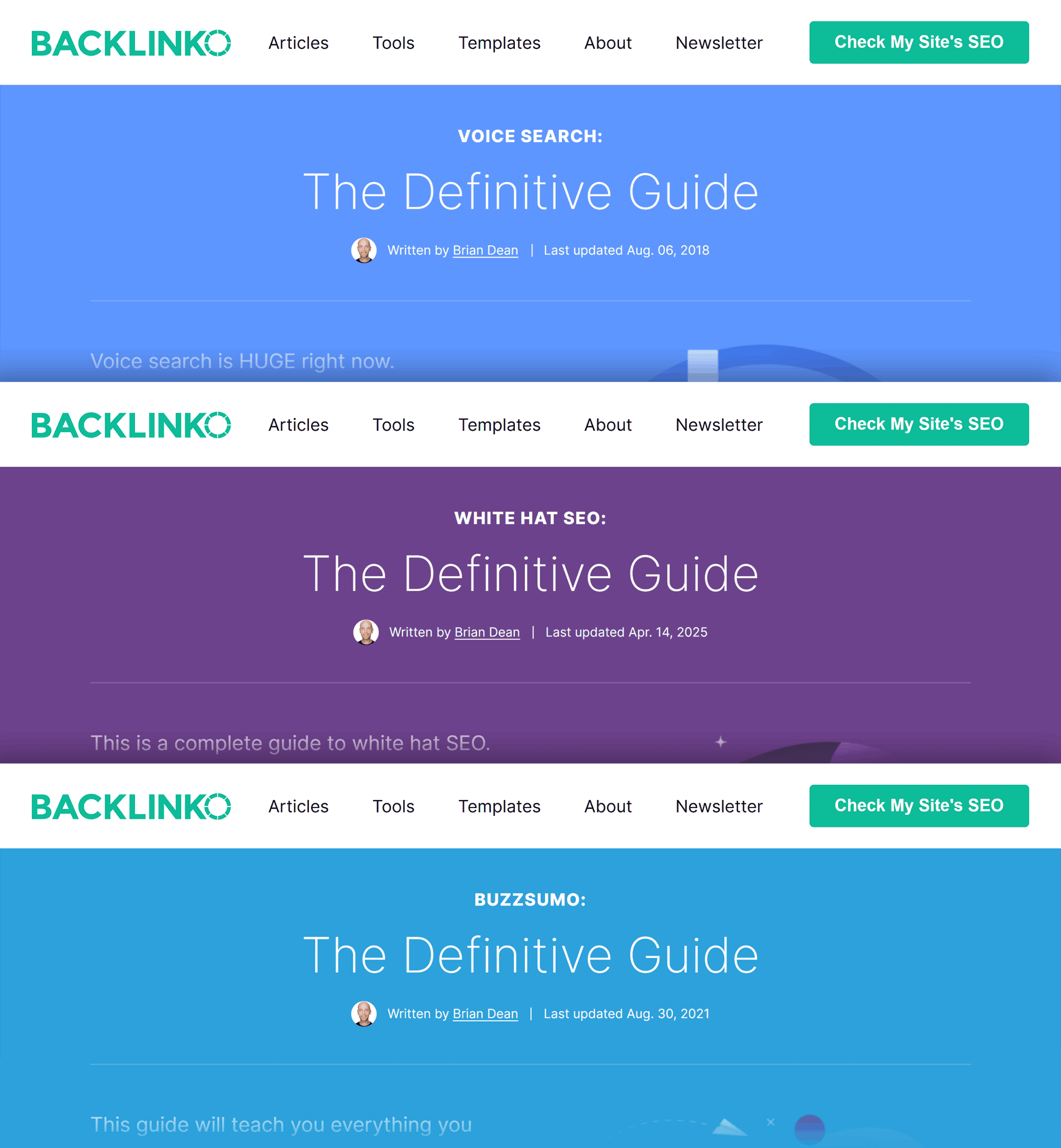 Backlinko – Custom designed guides – Collage Backlinko – Custom designed guides – Collage