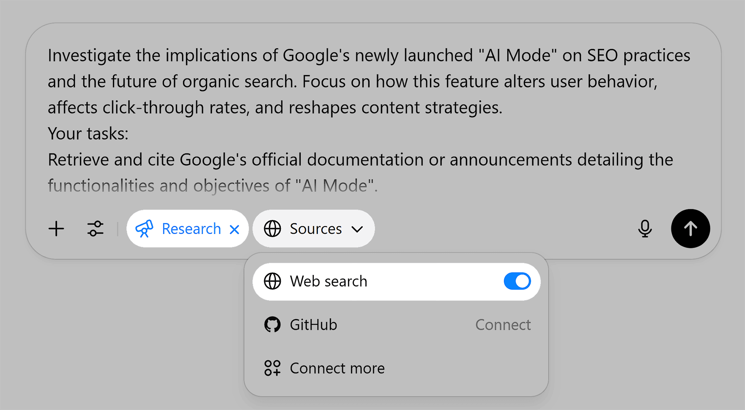 ChatGPT – Research & Sources – Web search
