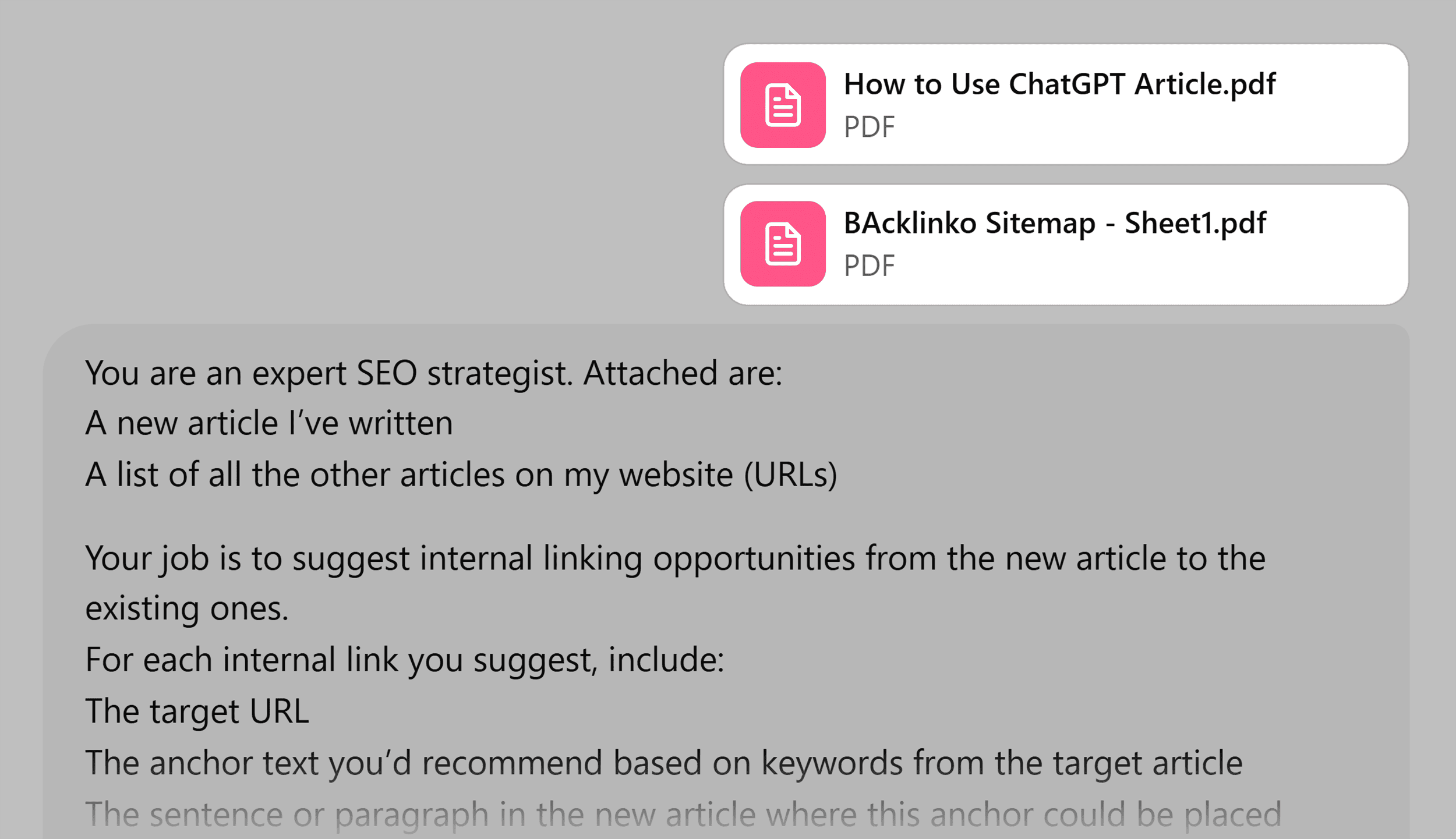 ChatGPT – Upload documents