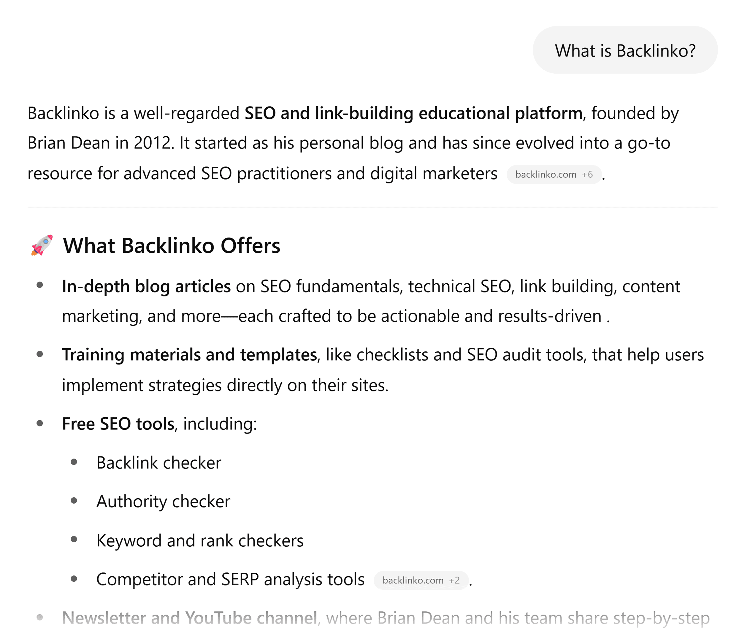 ChatGPT – What is Backlinko ChatGPT – What is Backlinko
