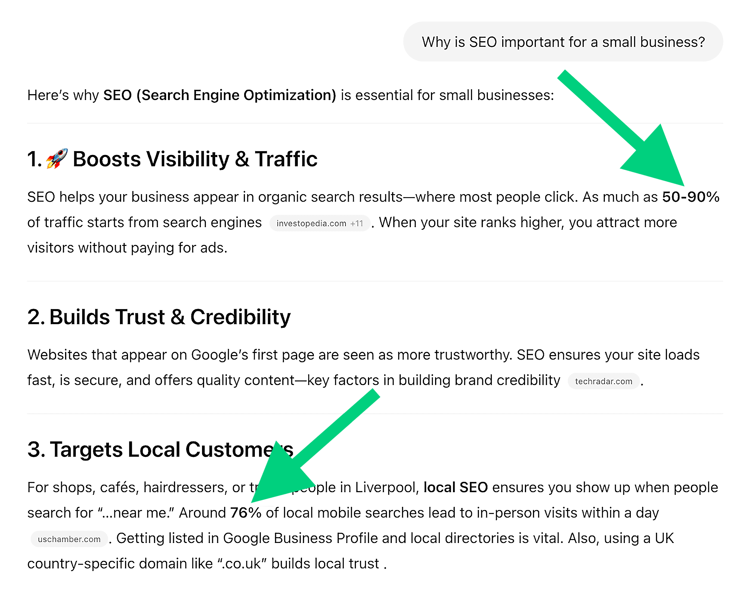 ChatGPT – Why is SEO important for a small business ChatGPT – Why is SEO important for a small business