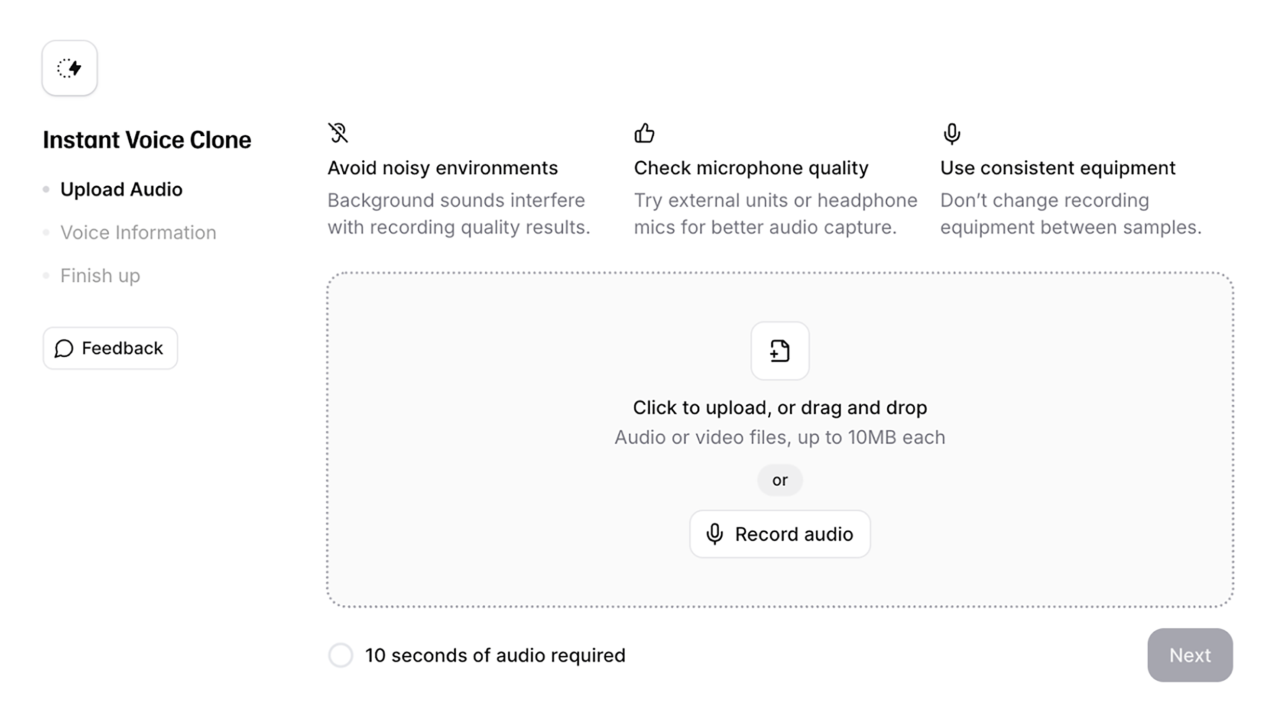 ElevenLabs – Instant Voice Clone