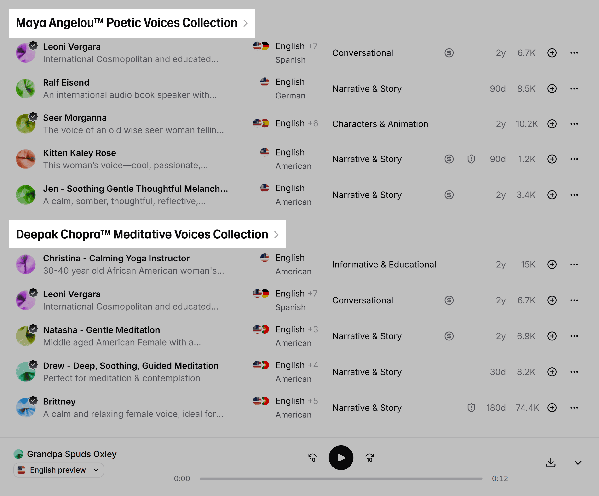 ElevenLabs – Voices for voiceovers